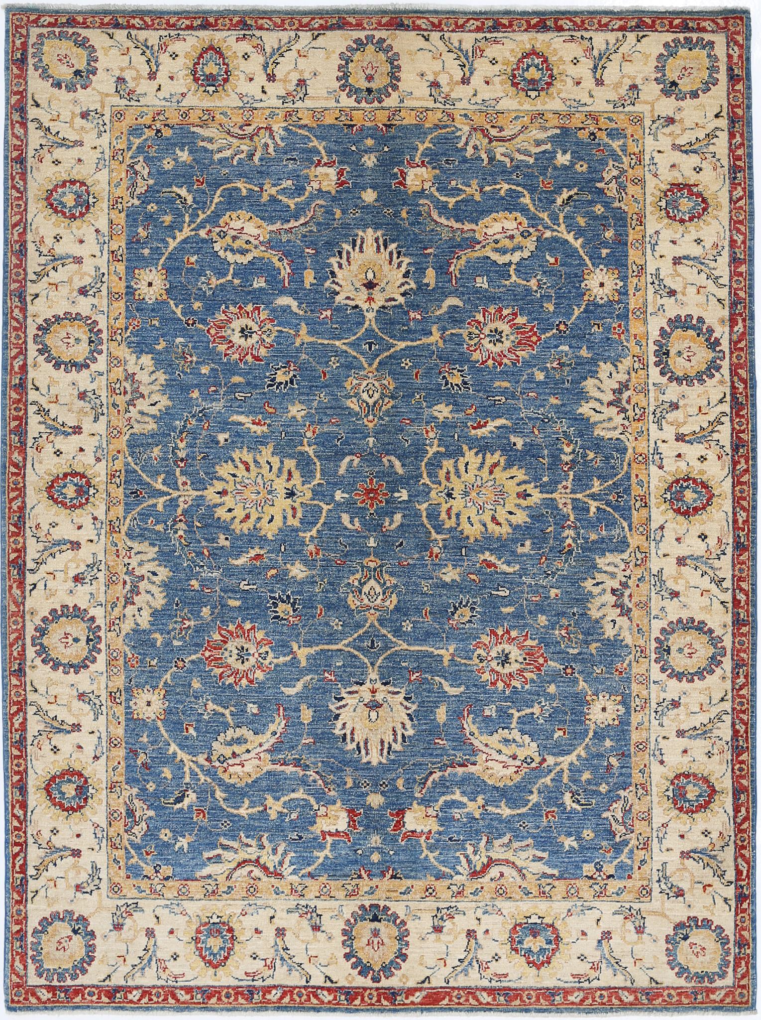 Hand Knotted Ziegler Farhan Wool Rug - 5'0'' x 6'8''