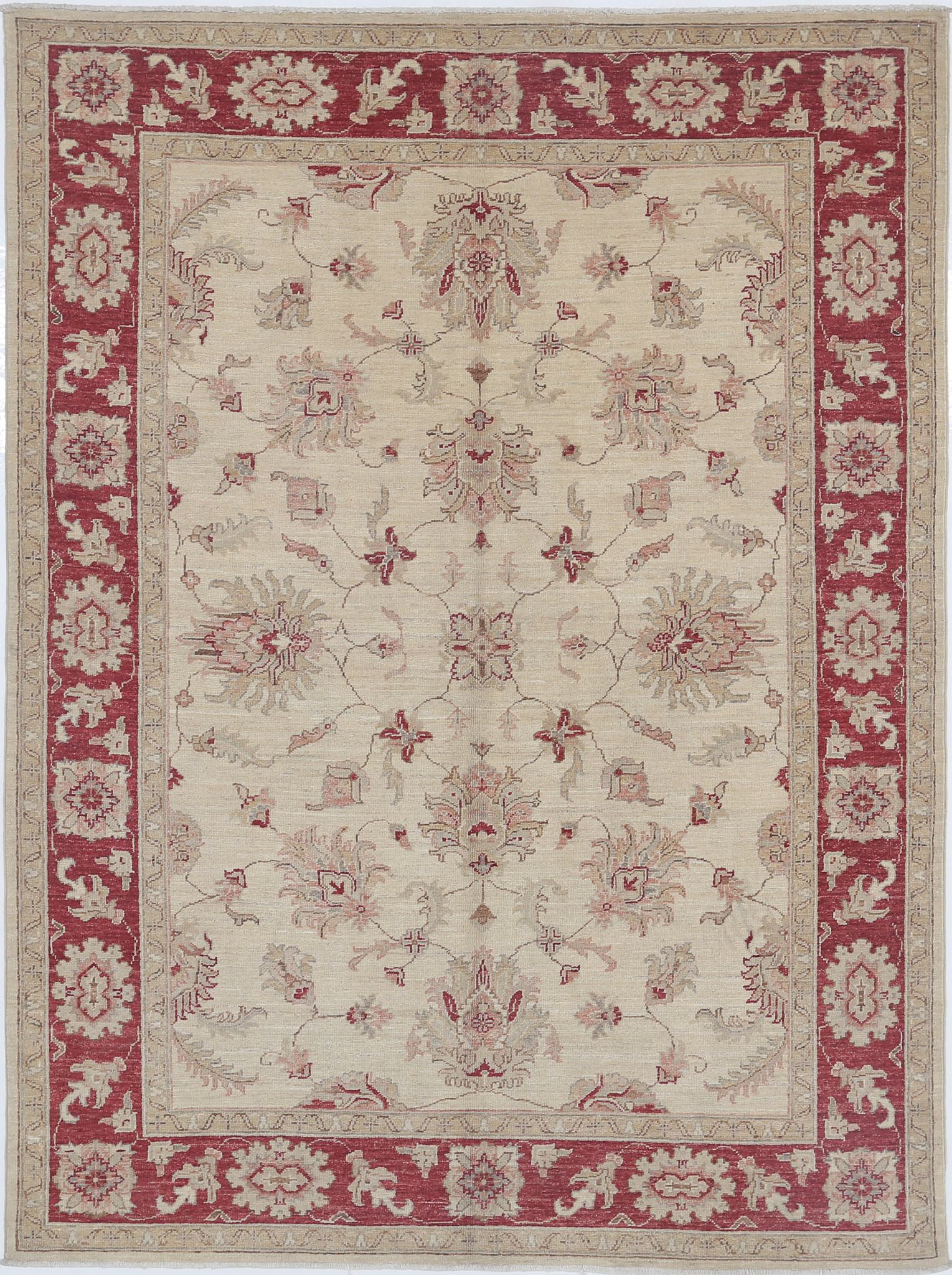 Hand Knotted Ziegler Farhan Wool Rug - 5'0'' x 6'8''