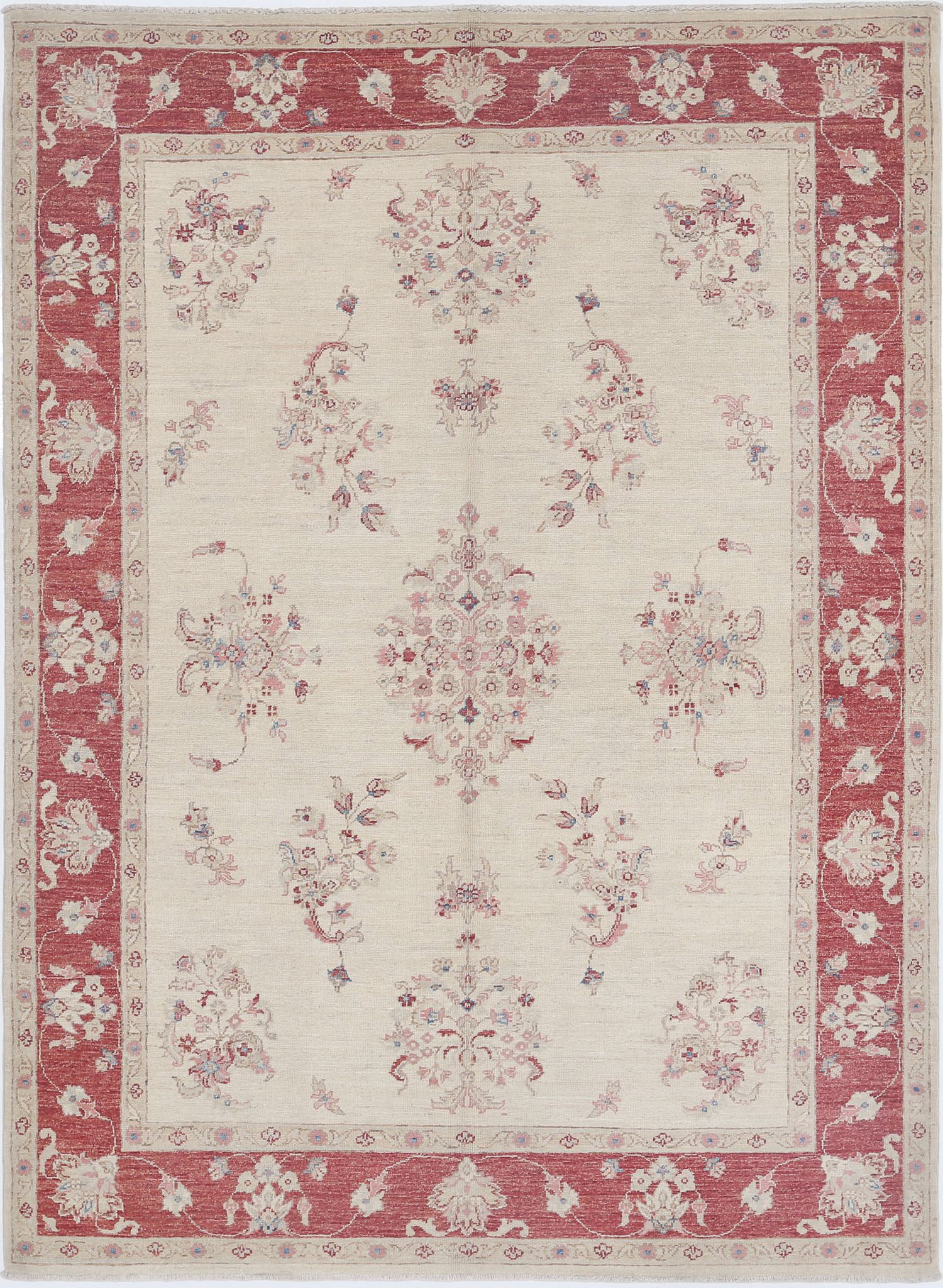 Hand Knotted Ziegler Farhan Wool Rug - 5'0'' x 6'11''