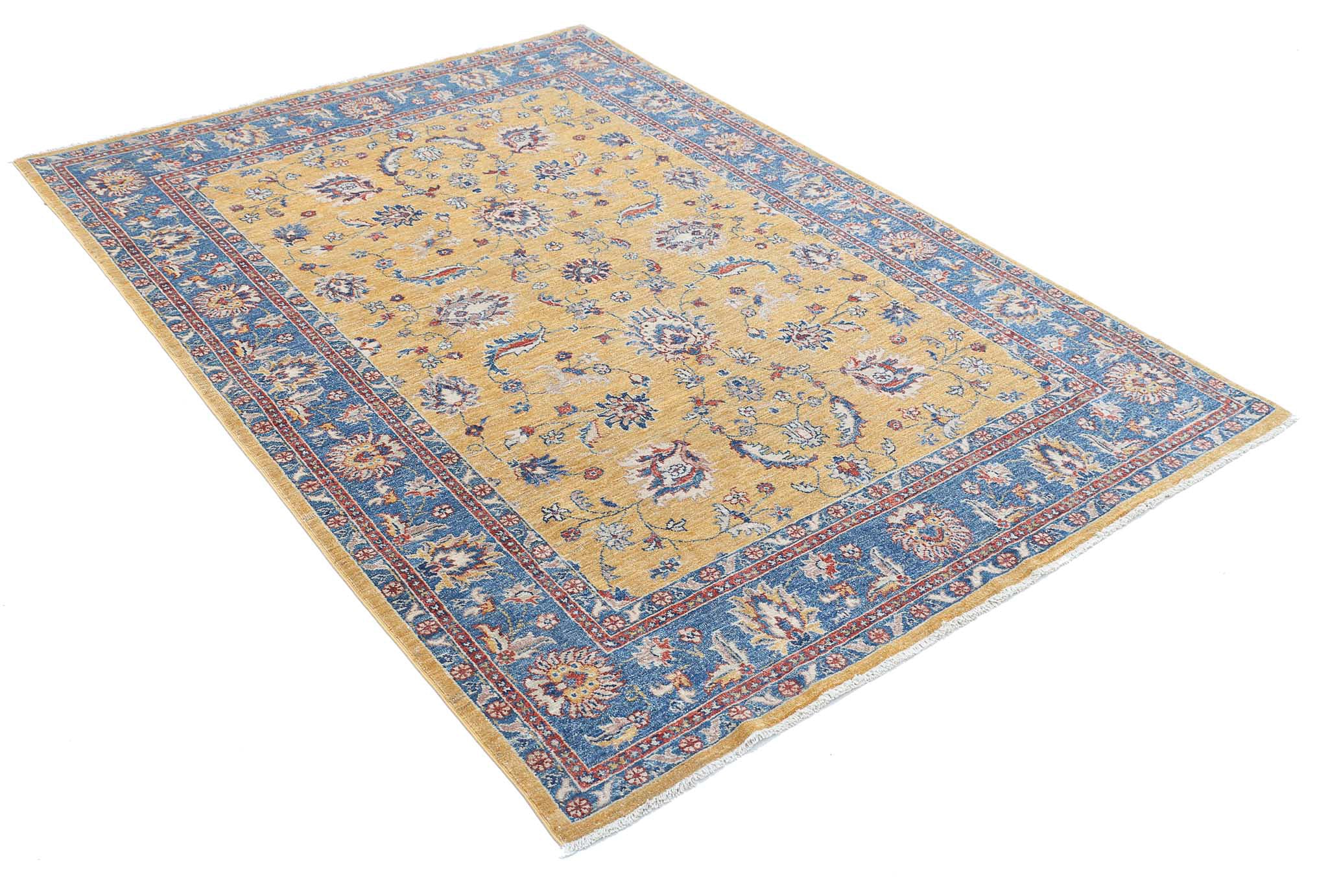 Alfombra de lana Ziegler Farhan anudada a mano - 5'0'' x 6'8''
