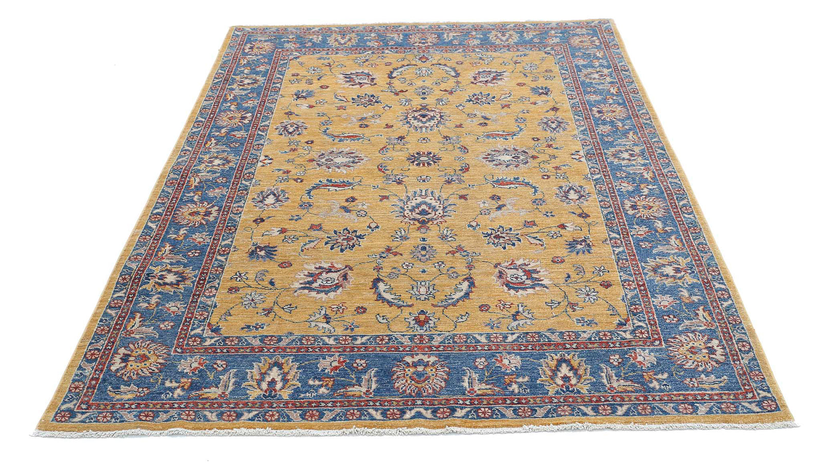 Hand Knotted Ziegler Farhan Wool Rug - 5'0'' x 6'8''