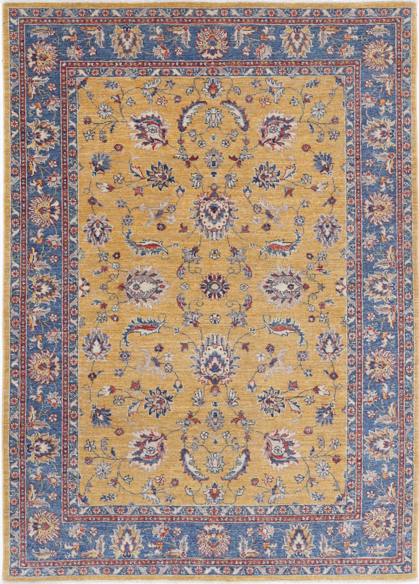 Hand Knotted Ziegler Farhan Wool Rug - 5'0'' x 6'8''