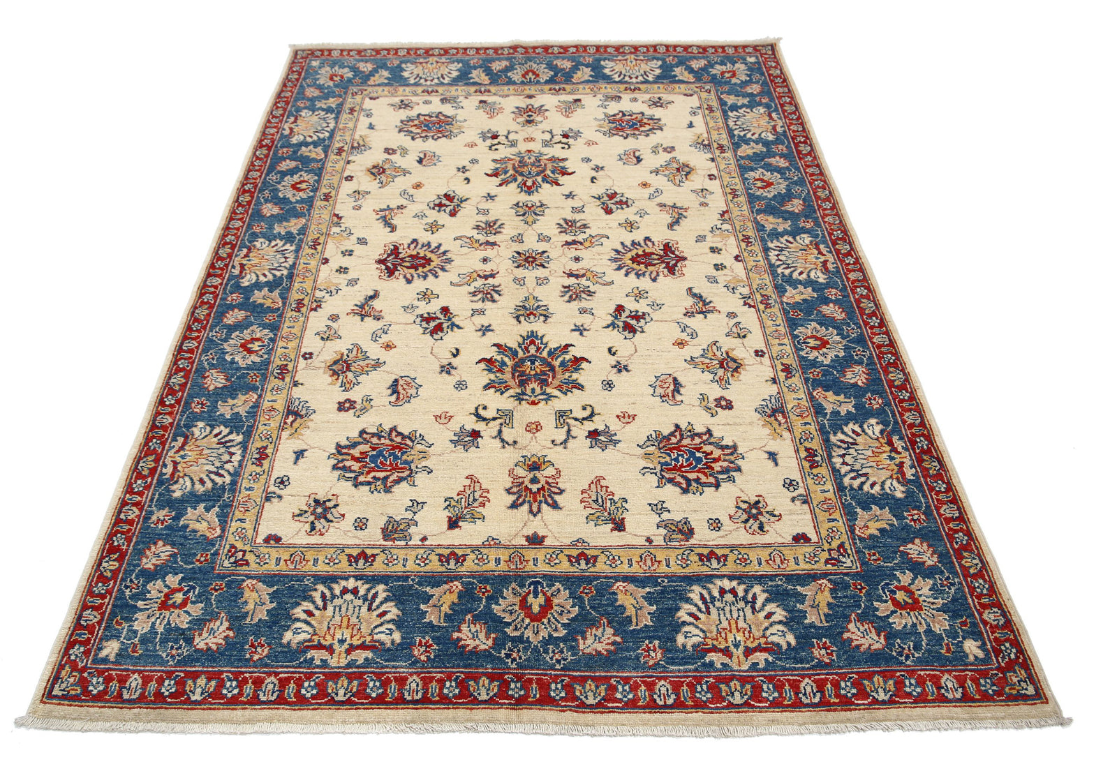 Hand Knotted Ziegler Farhan Wool Rug - 4'9'' x 6'8''