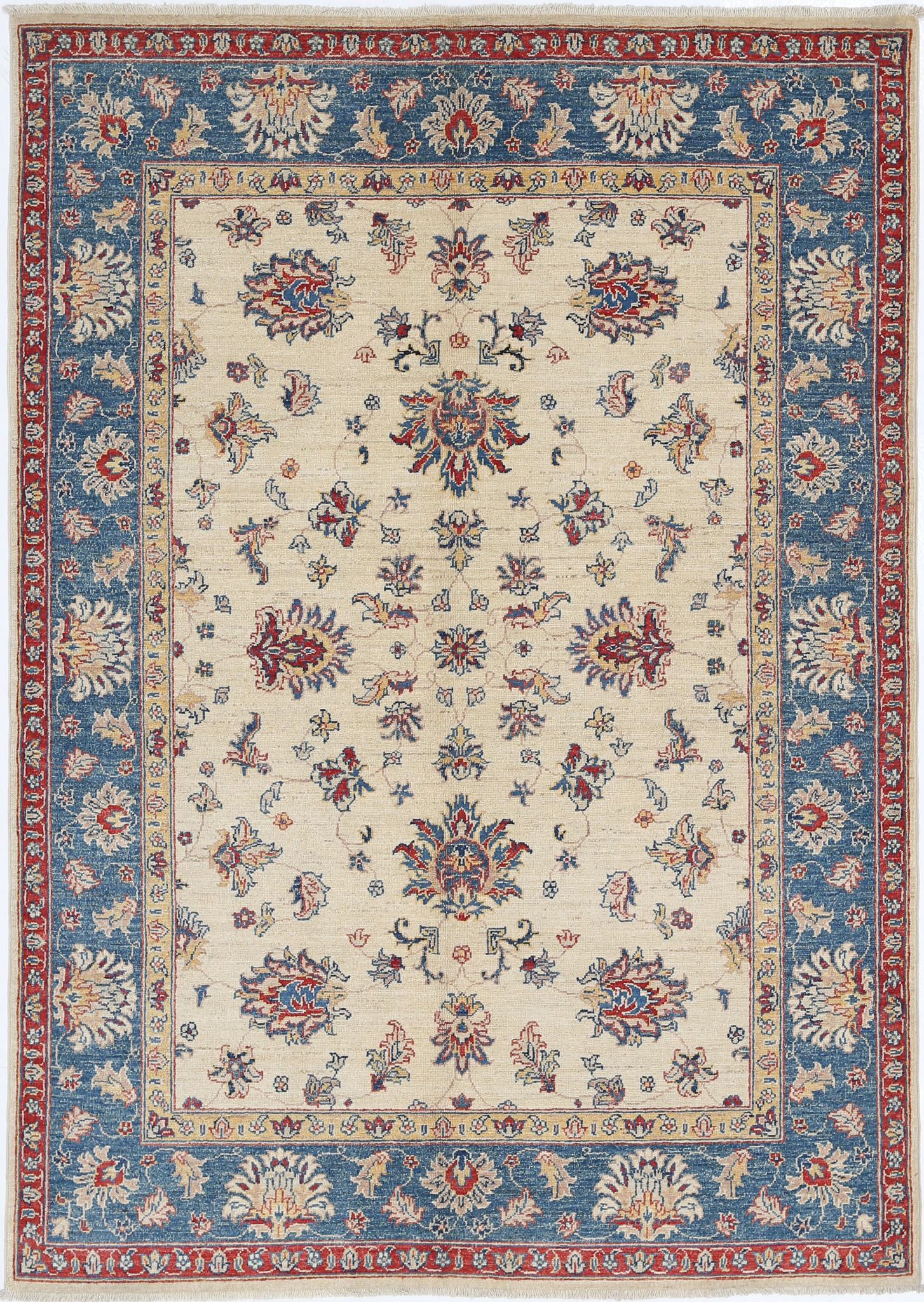 Hand Knotted Ziegler Farhan Wool Rug - 4'9'' x 6'8''