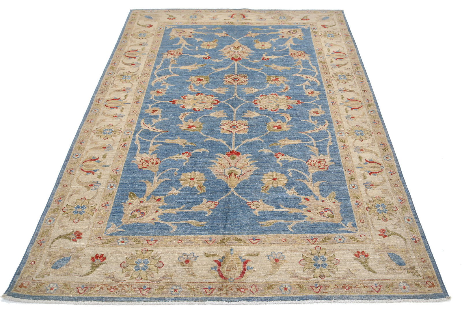 Hand Knotted Ziegler Farhan Wool Rug - 4'9'' x 6'9''