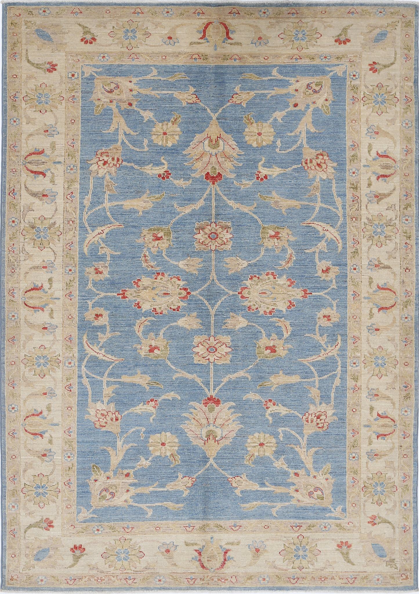 Hand Knotted Ziegler Farhan Wool Rug - 4'9'' x 6'9''