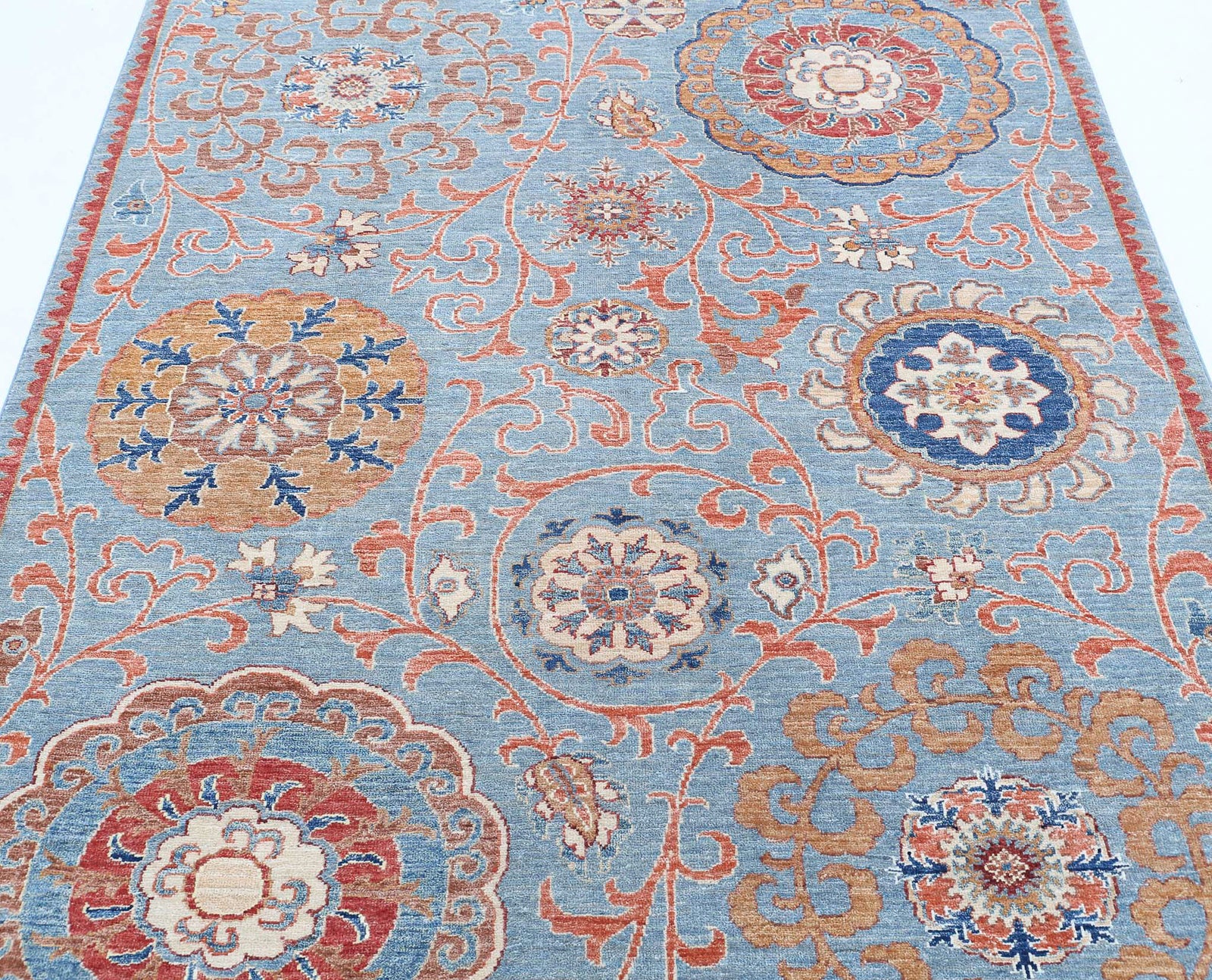 Hand Knotted Ziegler Farhan Wool Rug - 5'0'' x 6'4''
