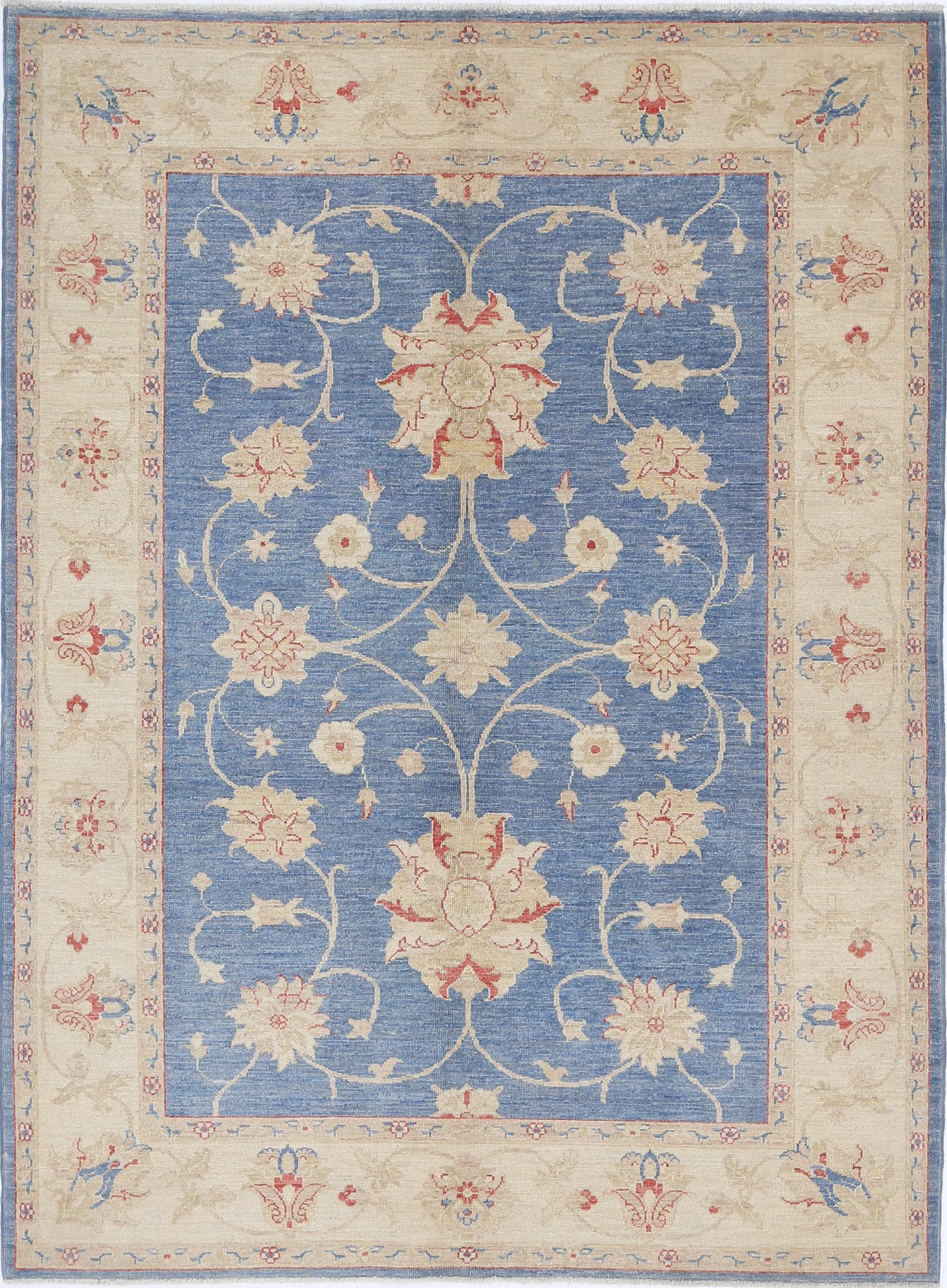Hand Knotted Ziegler Farhan Wool Rug - 4'10'' x 6'8''