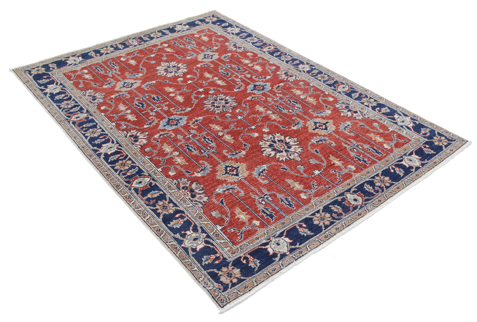 Hand Knotted Ziegler Farhan Wool Rug - 4'11'' x 6'7''