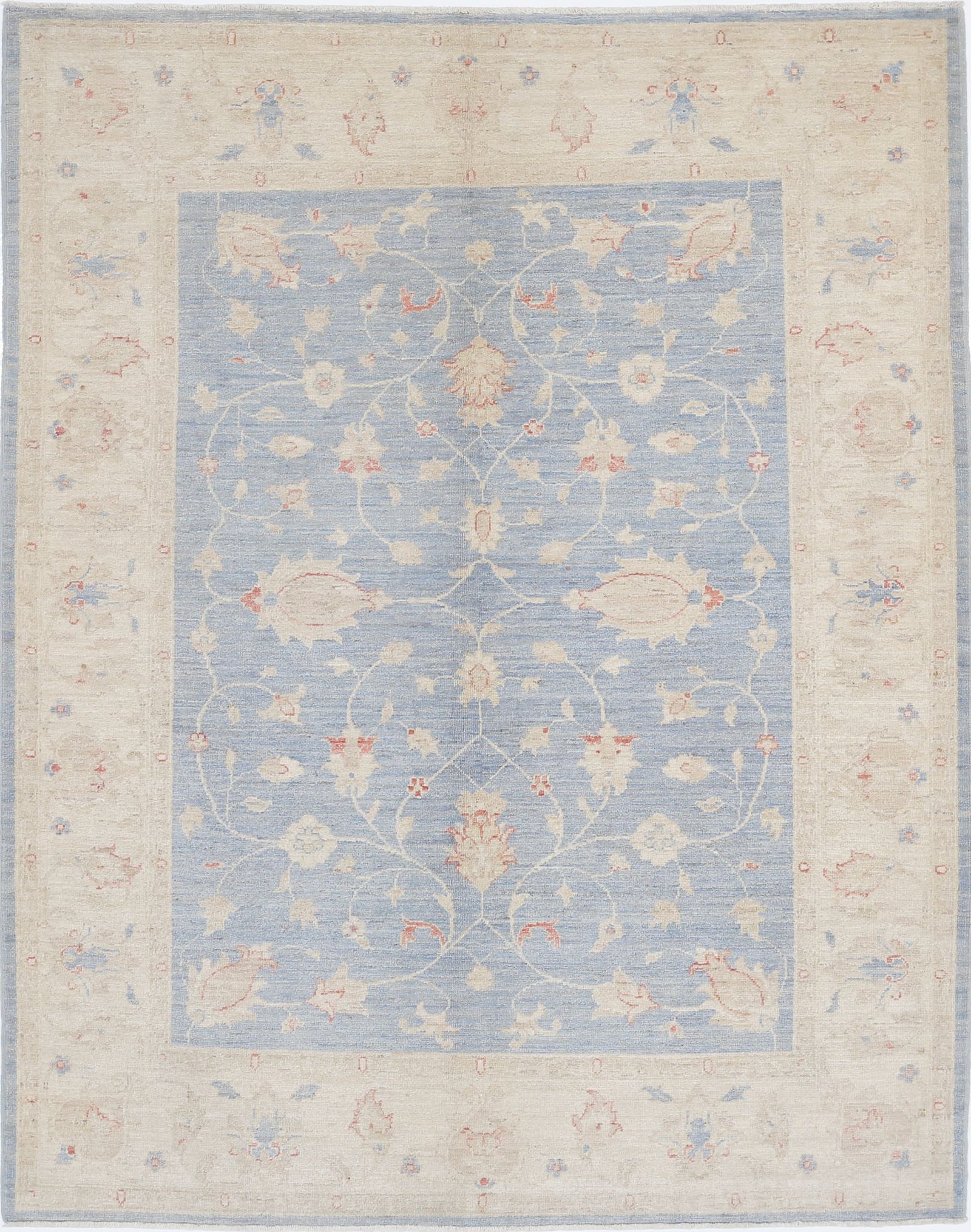 Hand Knotted Ziegler Farhan Wool Rug - 5'0'' x 6'4''