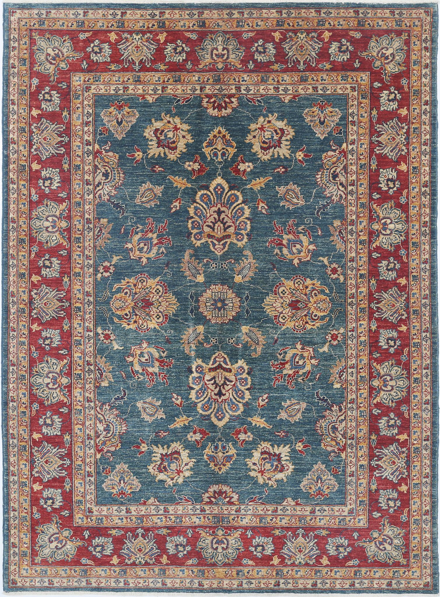Hand Knotted Ziegler Farhan Wool Rug - 5'6'' x 7'7''