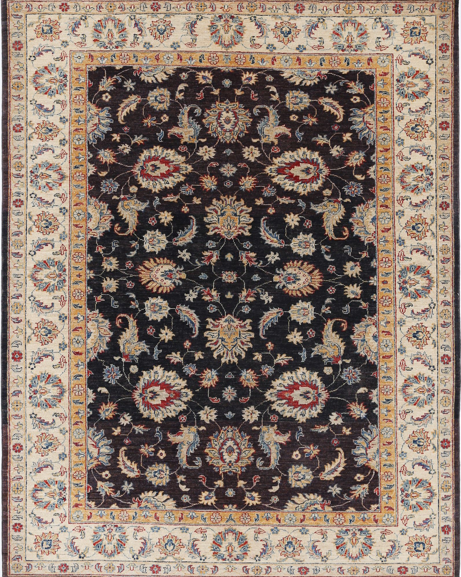 Hand Knotted Ziegler Farhan Wool Rug - 5'10'' x 7'10''