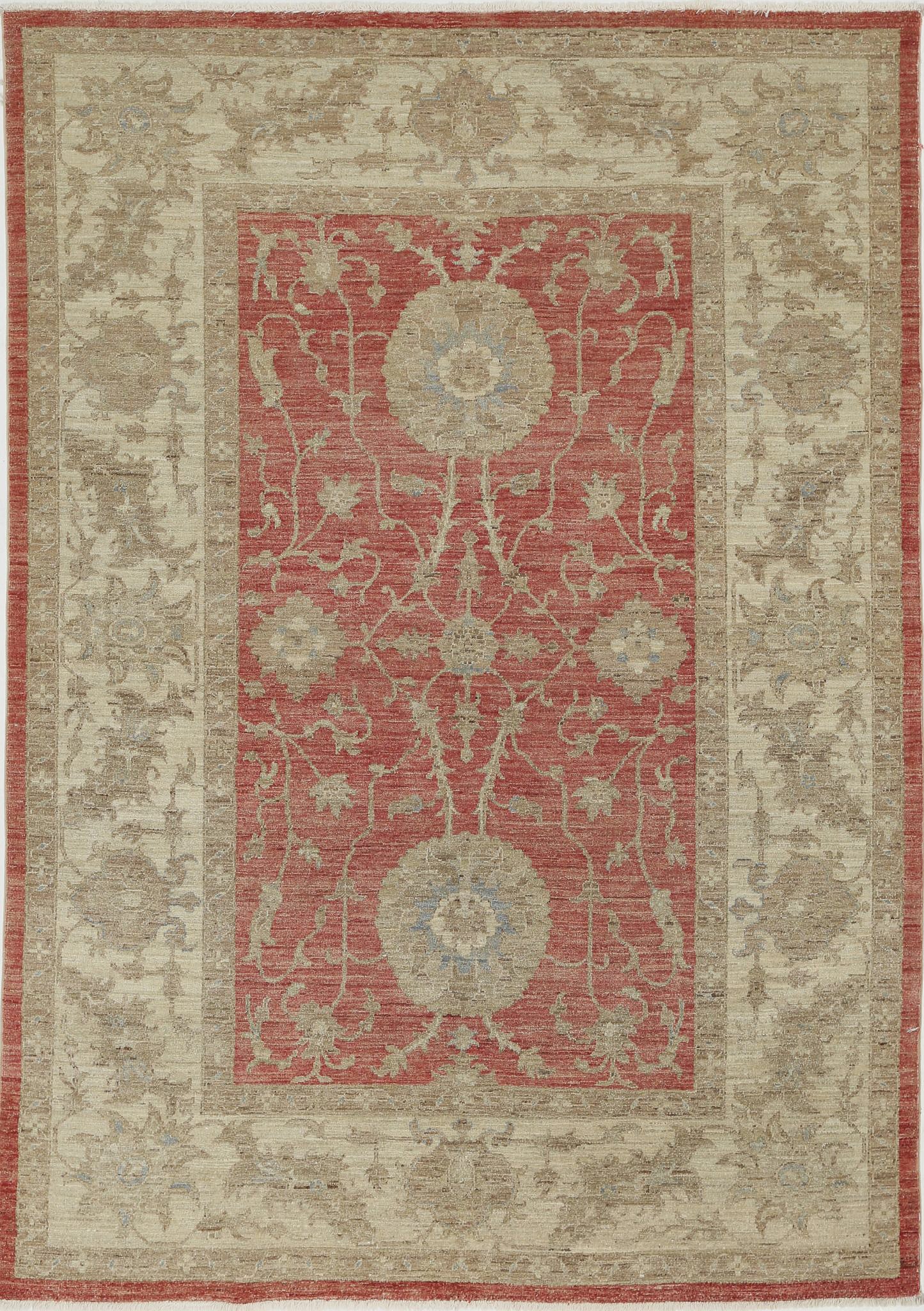 Hand Knotted Ziegler Farhan Wool Rug - 5'6'' x 7'9''