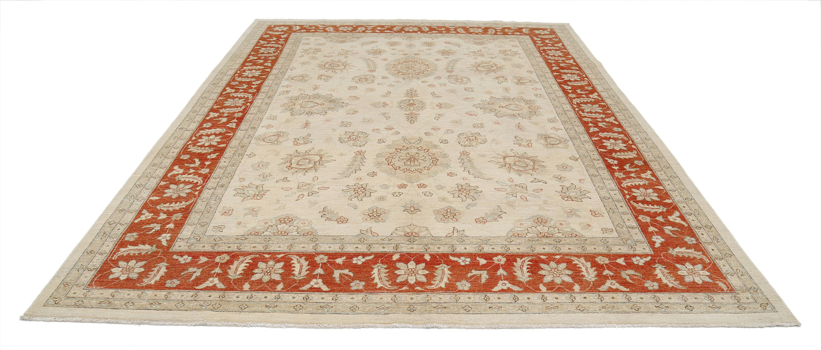 Hand Knotted Ziegler Farhan Wool Rug - 9'0'' x 11'6''