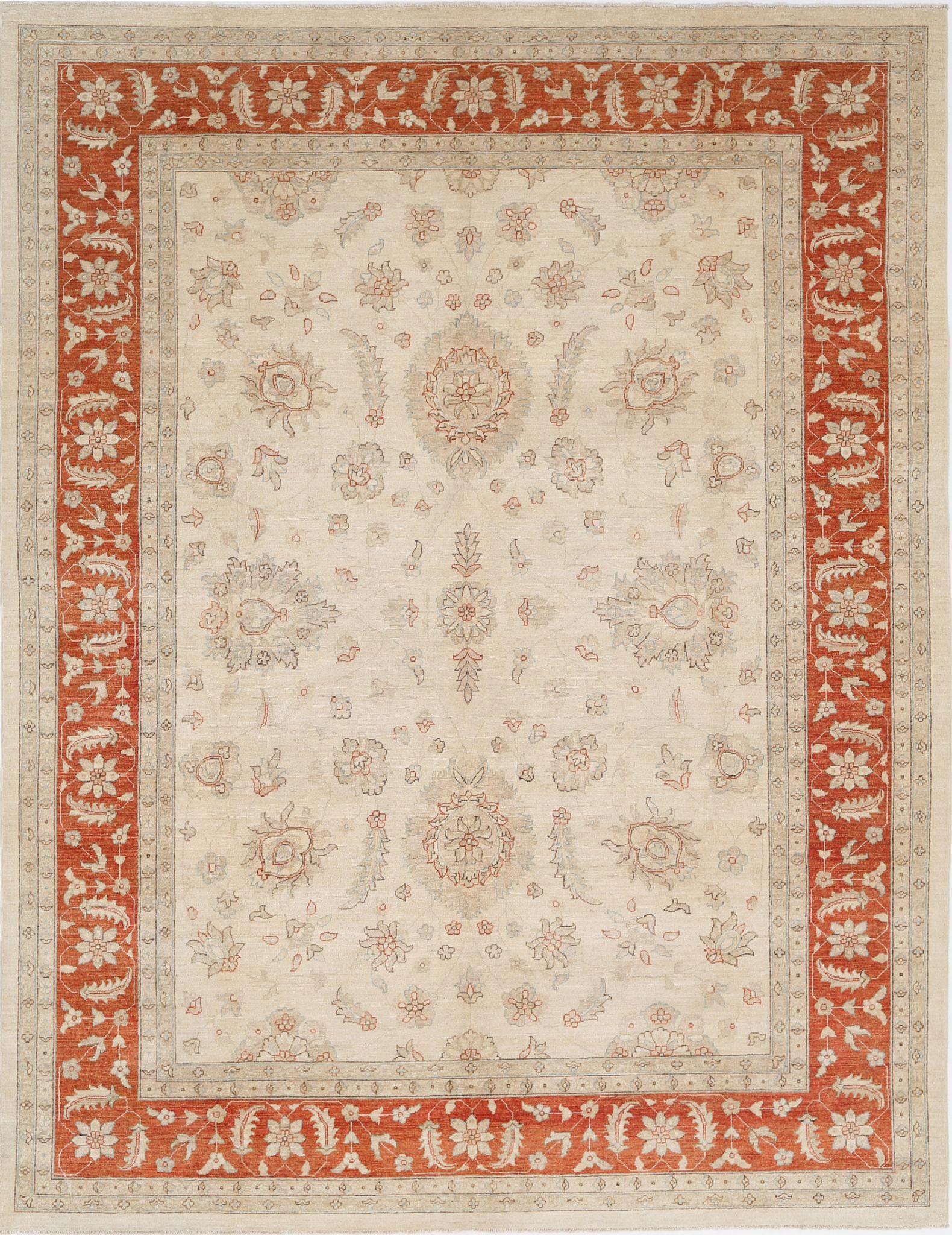 Hand Knotted Ziegler Farhan Wool Rug - 9'0'' x 11'6''