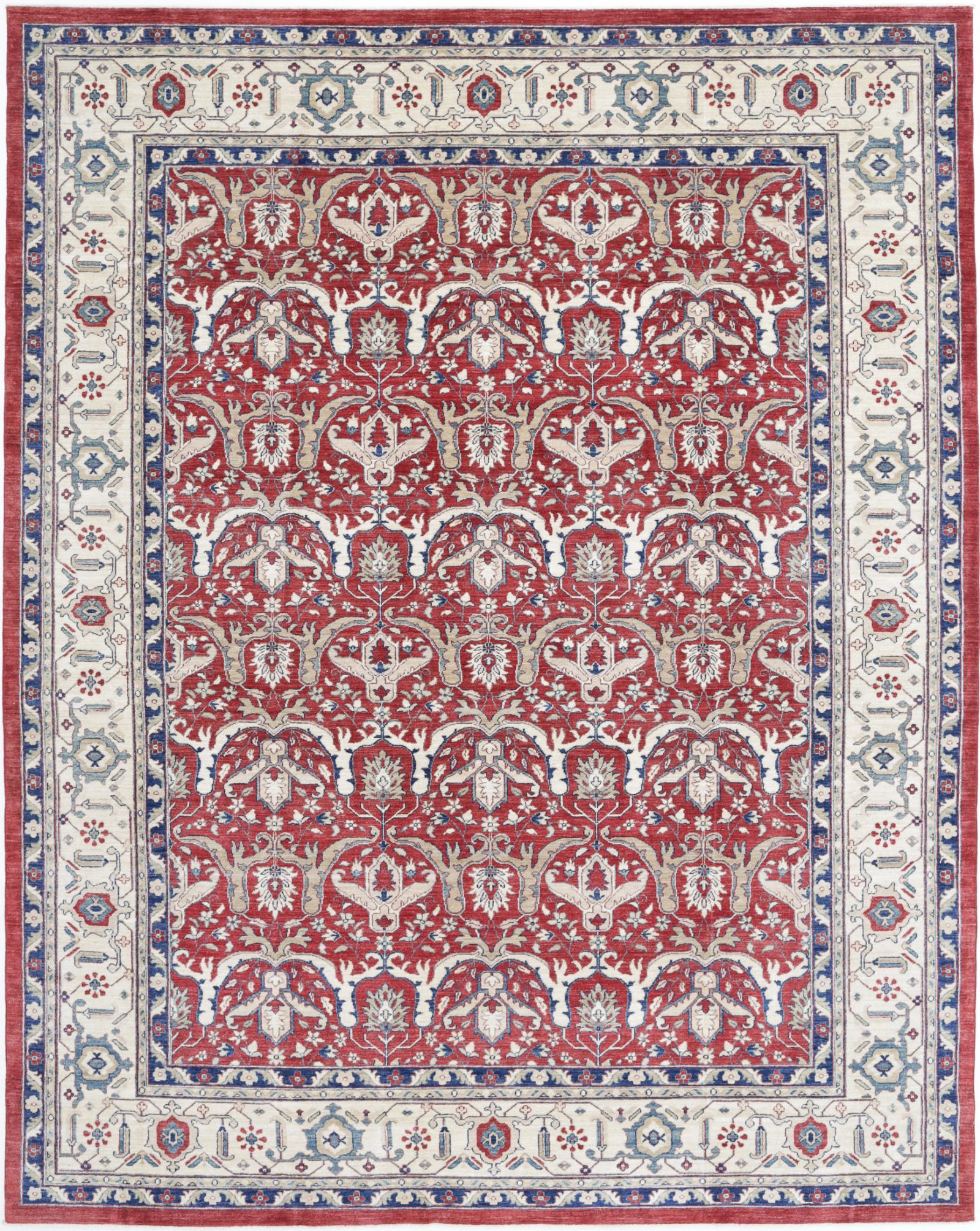 Hand Knotted Ziegler Farhan Wool Rug - 9'0'' x 11'6''