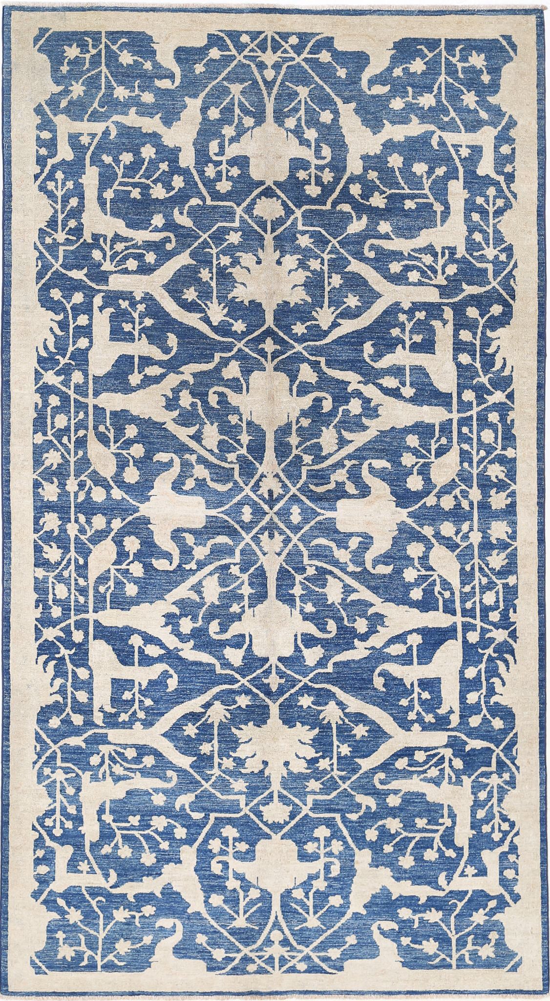 Hand Knotted Serenity Wool Rug - 4'10'' x 9'0''