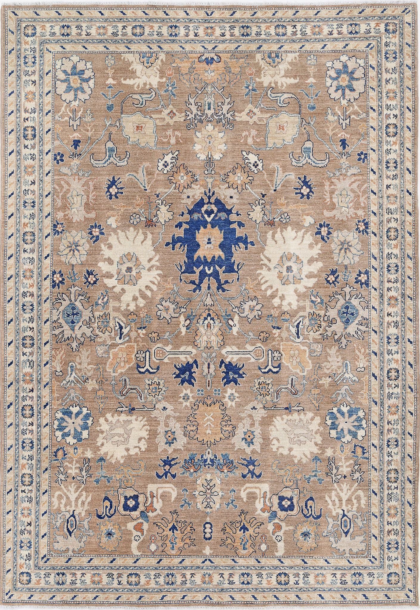 Hand Knotted Ziegler Farhan Wool Rug - 6'5'' x 9'4''