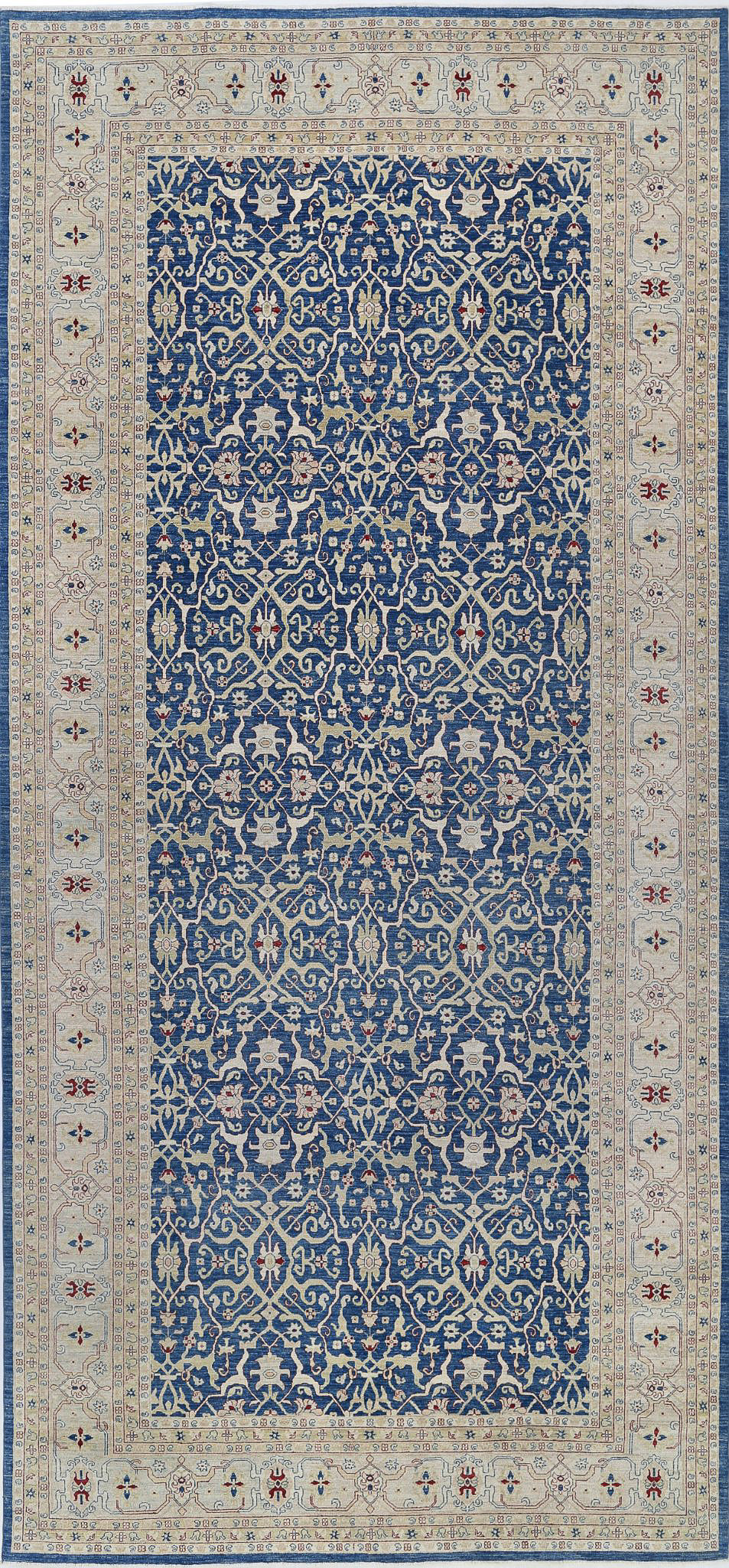 Hand Knotted Ziegler Farhan Wool Rug - 9'8'' x 21'2''