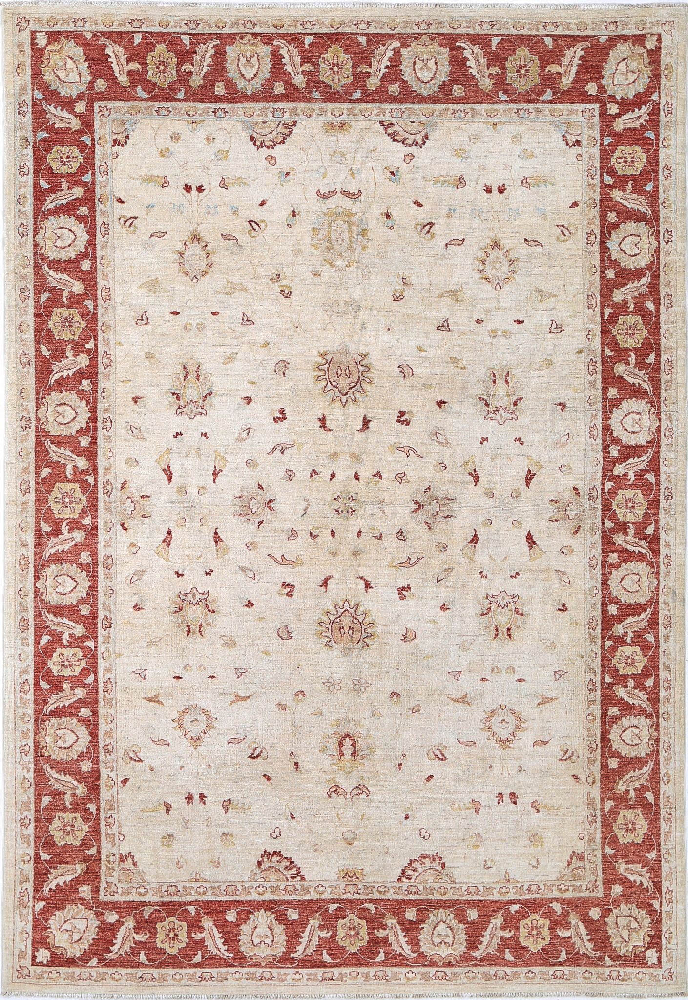 Hand Knotted Ziegler Farhan Wool Rug - 6'6'' x 9'7''