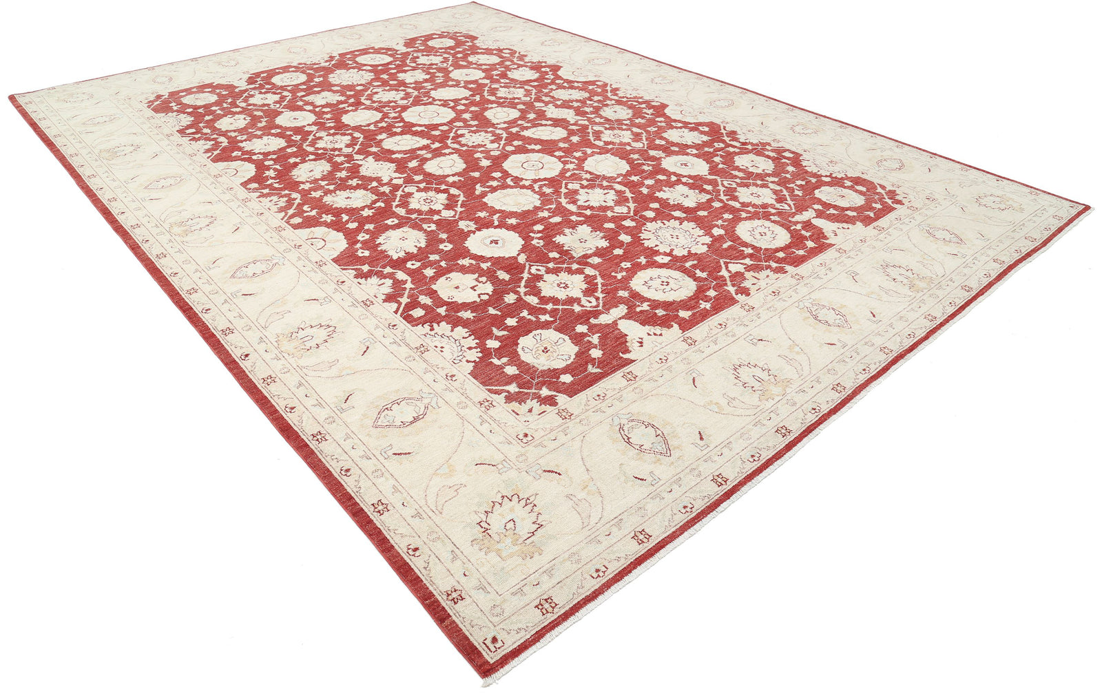 Hand Knotted Ziegler Wool Rug - 9'11'' x 13'8''