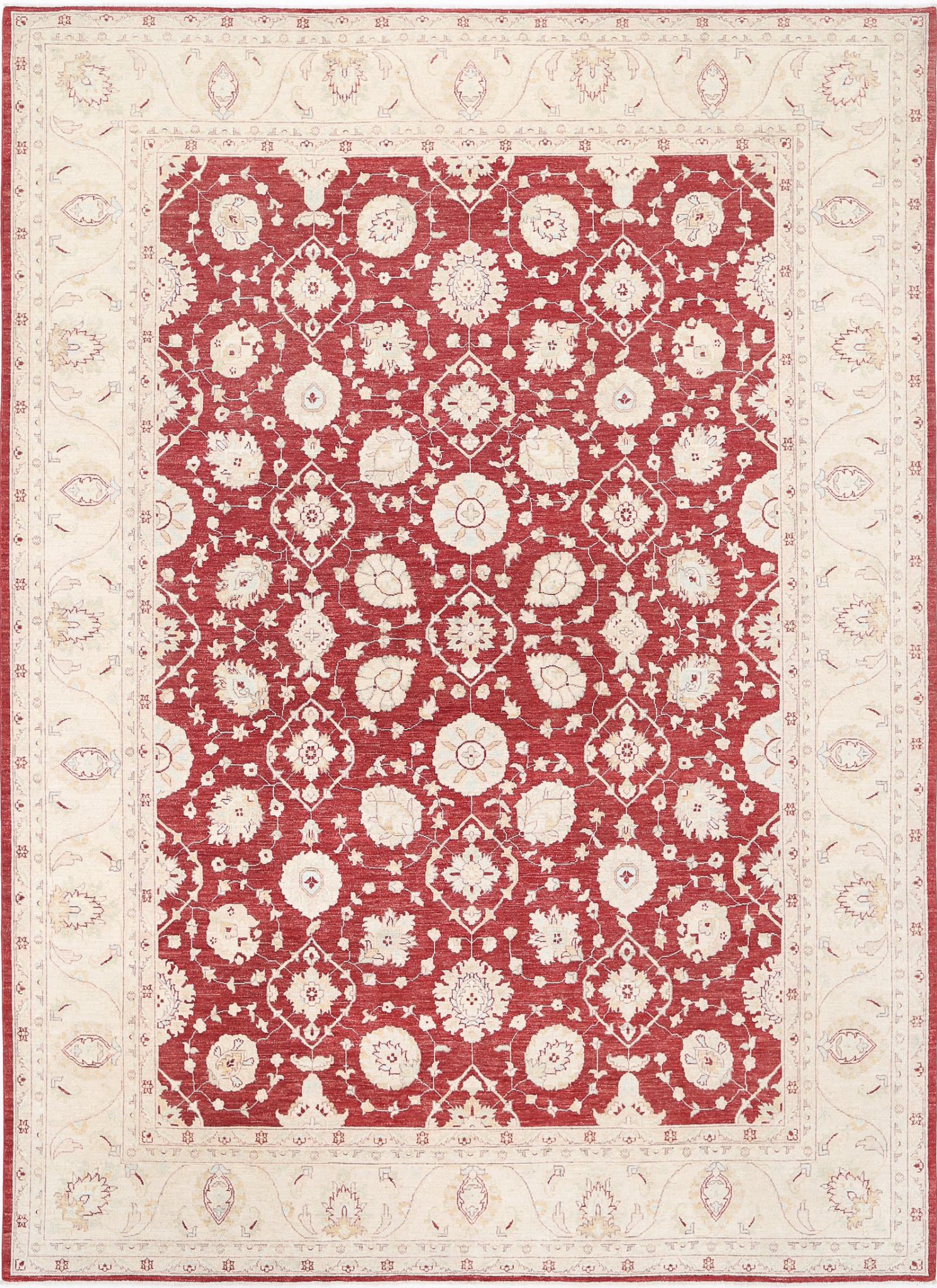 Hand Knotted Ziegler Wool Rug - 9'11'' x 13'8''