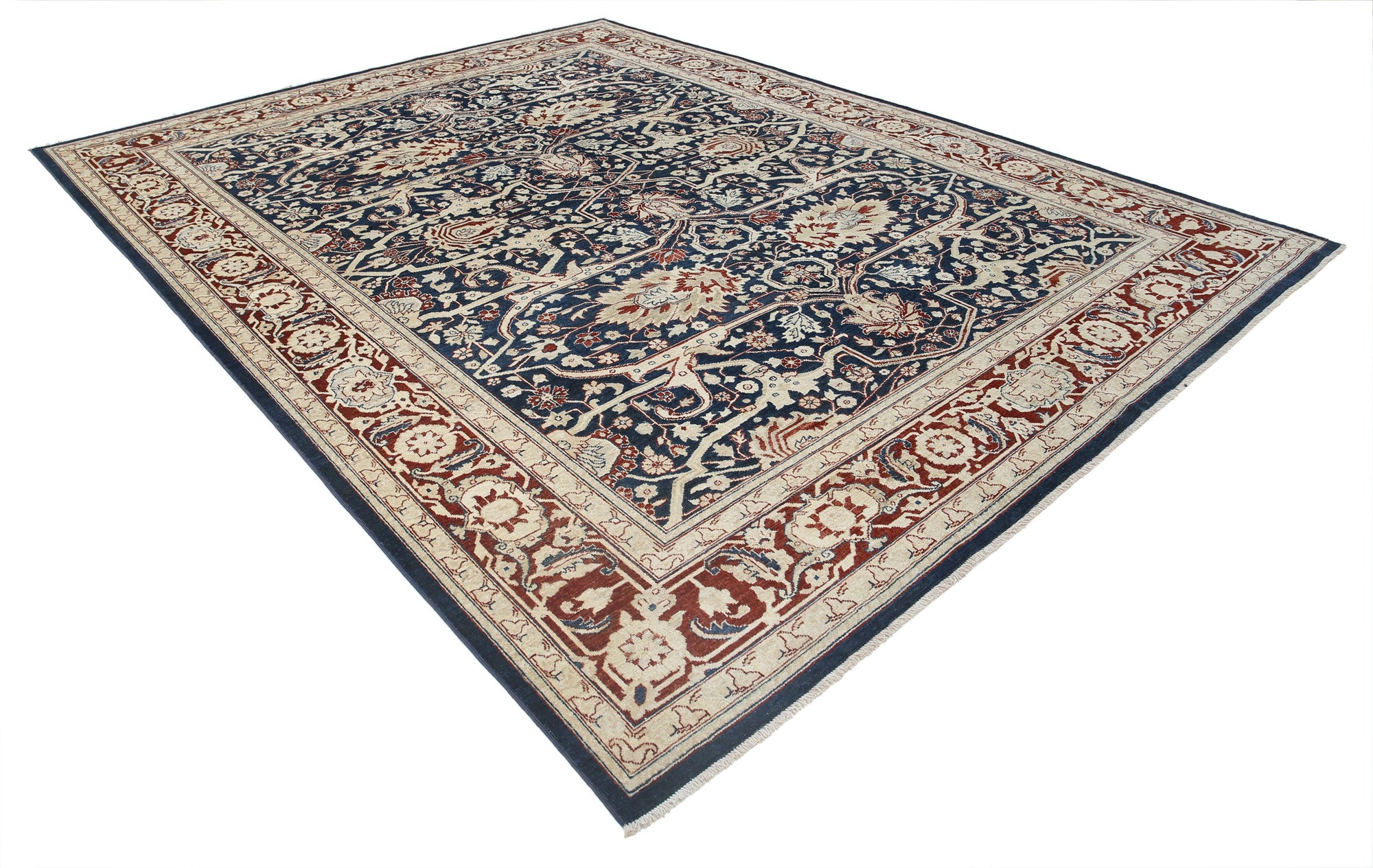 Hand Knotted Ziegler Farhan Wool Rug - 9'0'' x 11'6''