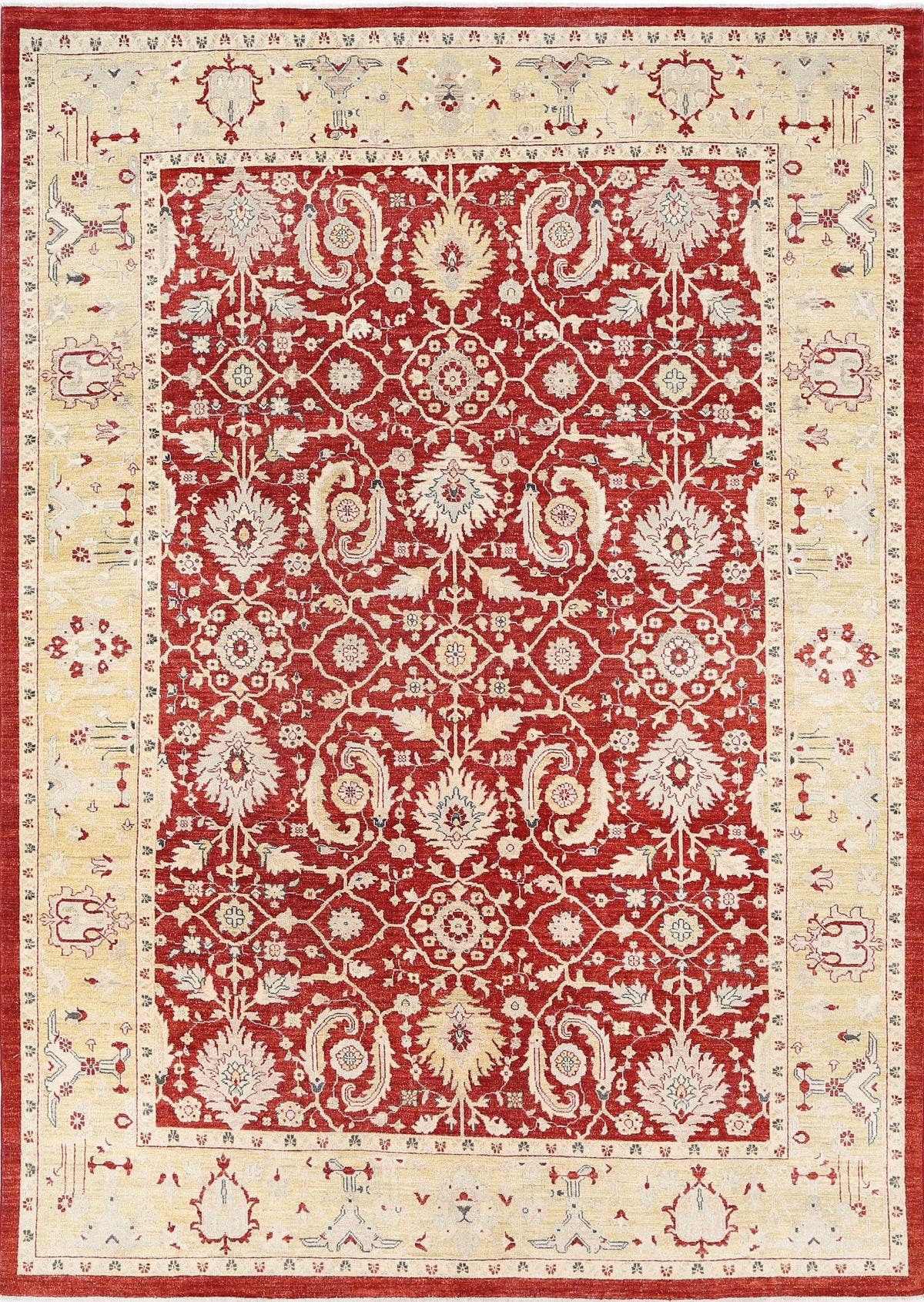 Hand Knotted Ziegler Farhan Wool Rug - 7&#39;9&#39;&#39; x 10&#39;10&#39;&#39;
