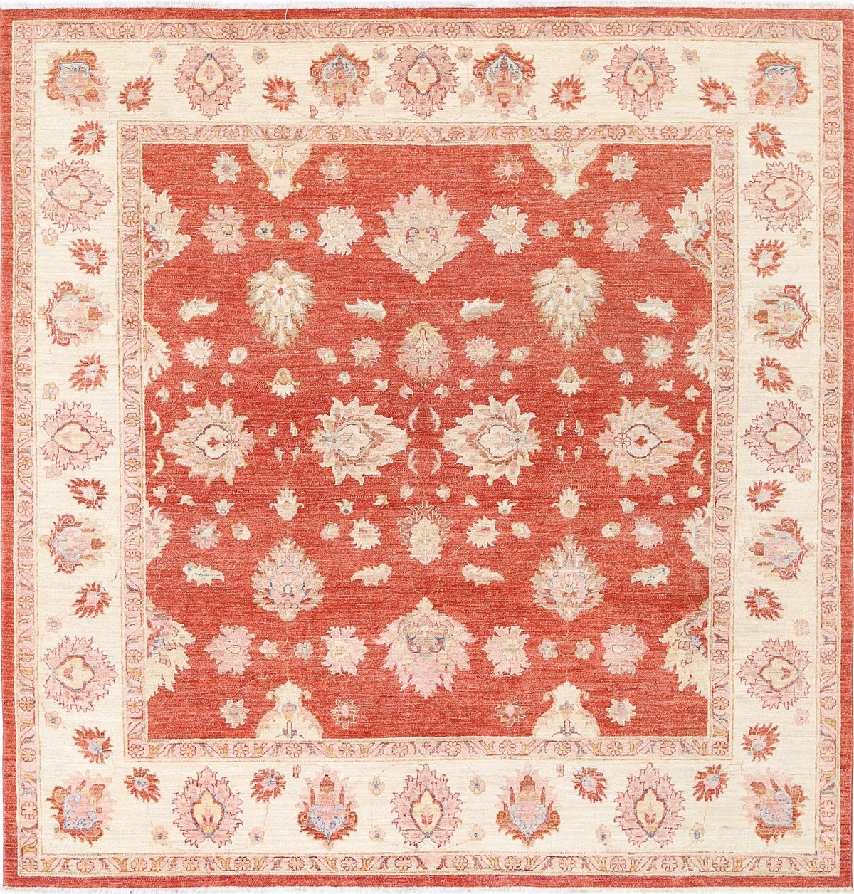 Hand Knotted Ziegler Farhan Wool Rug - 7&#39;9&#39;&#39; x 8&#39;2&#39;&#39;