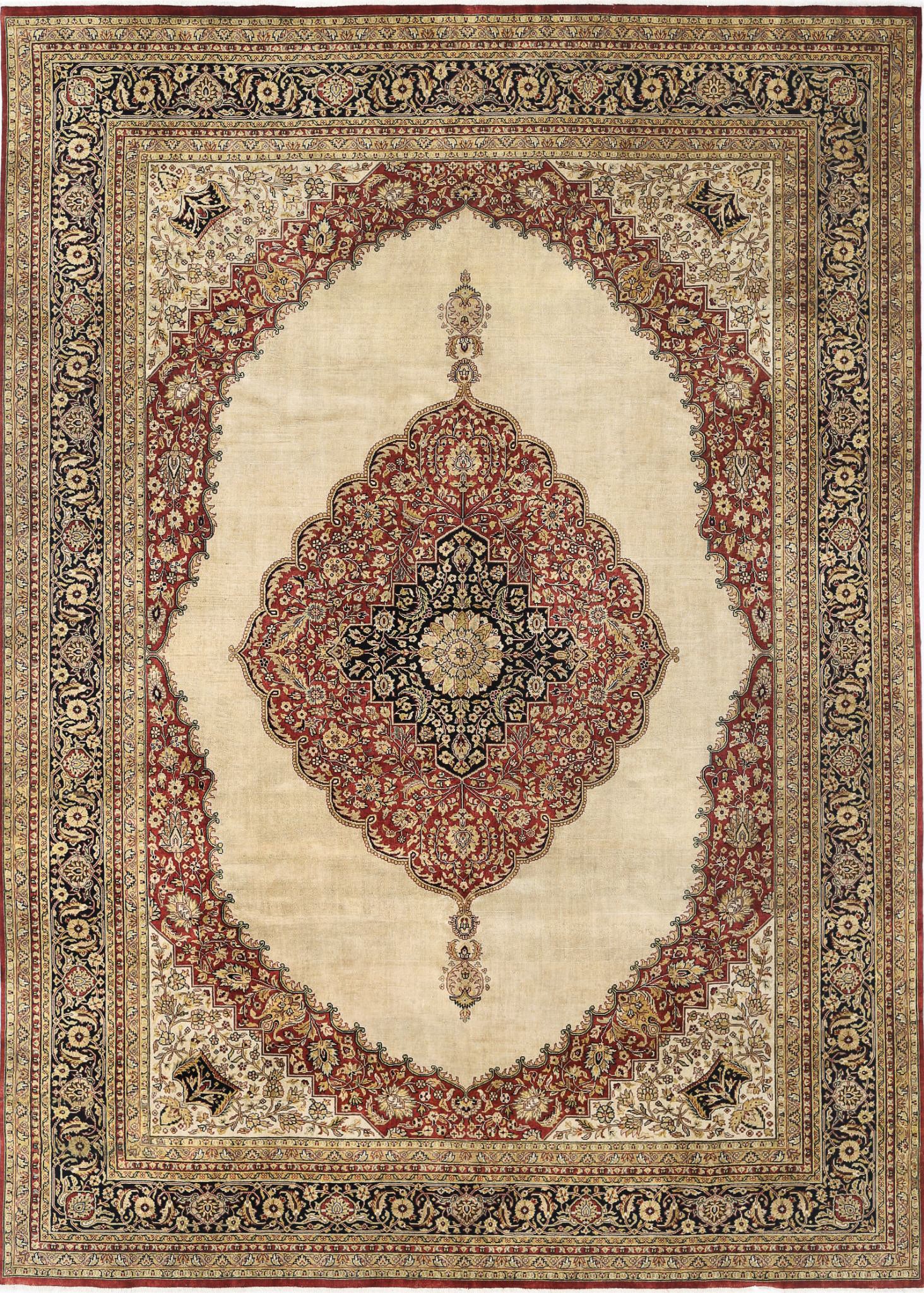 Hand Knotted Ziegler Wool Rug - 9'9'' x 13'7''
