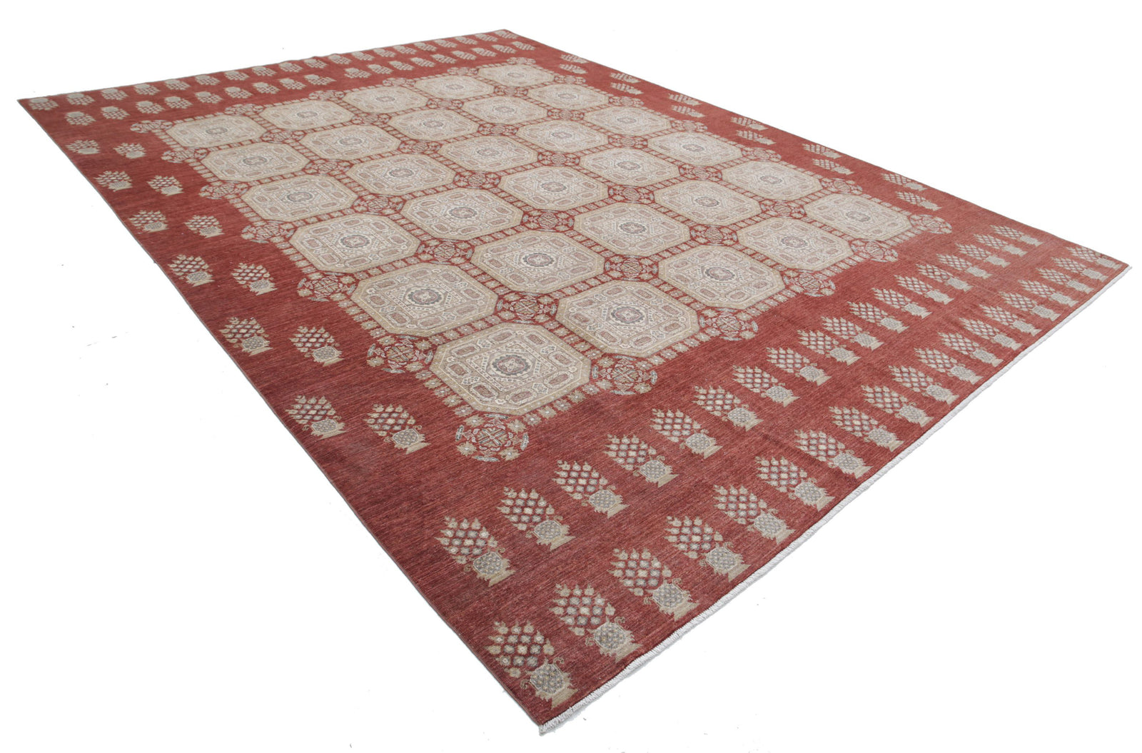 Hand Knotted Fine Ziegler Wool Rug - 9'9'' x 13'4''