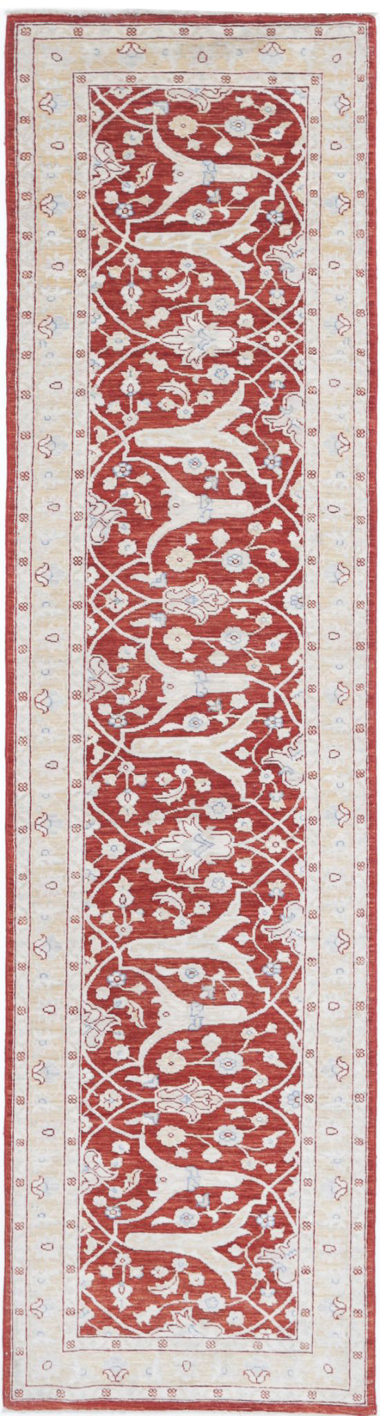 Hand Knotted Fine Ziegler Wool Rug - 2'5'' x 10'0''