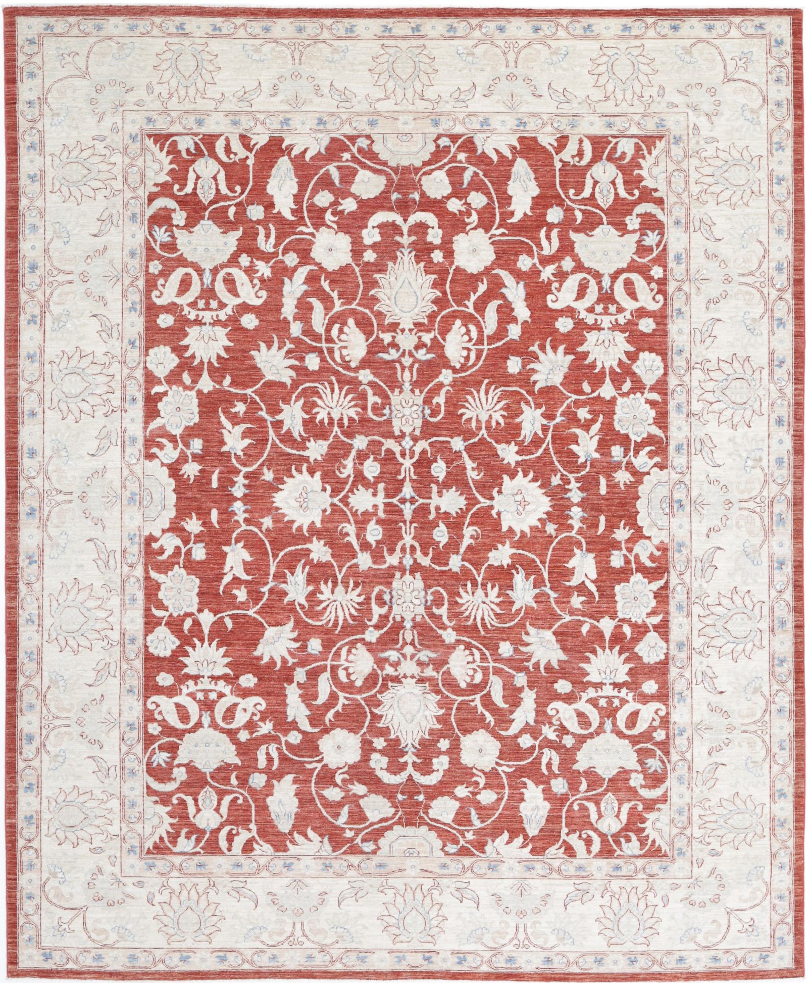 Hand Knotted Fine Ziegler Wool Rug - 7'11'' x 9'8''