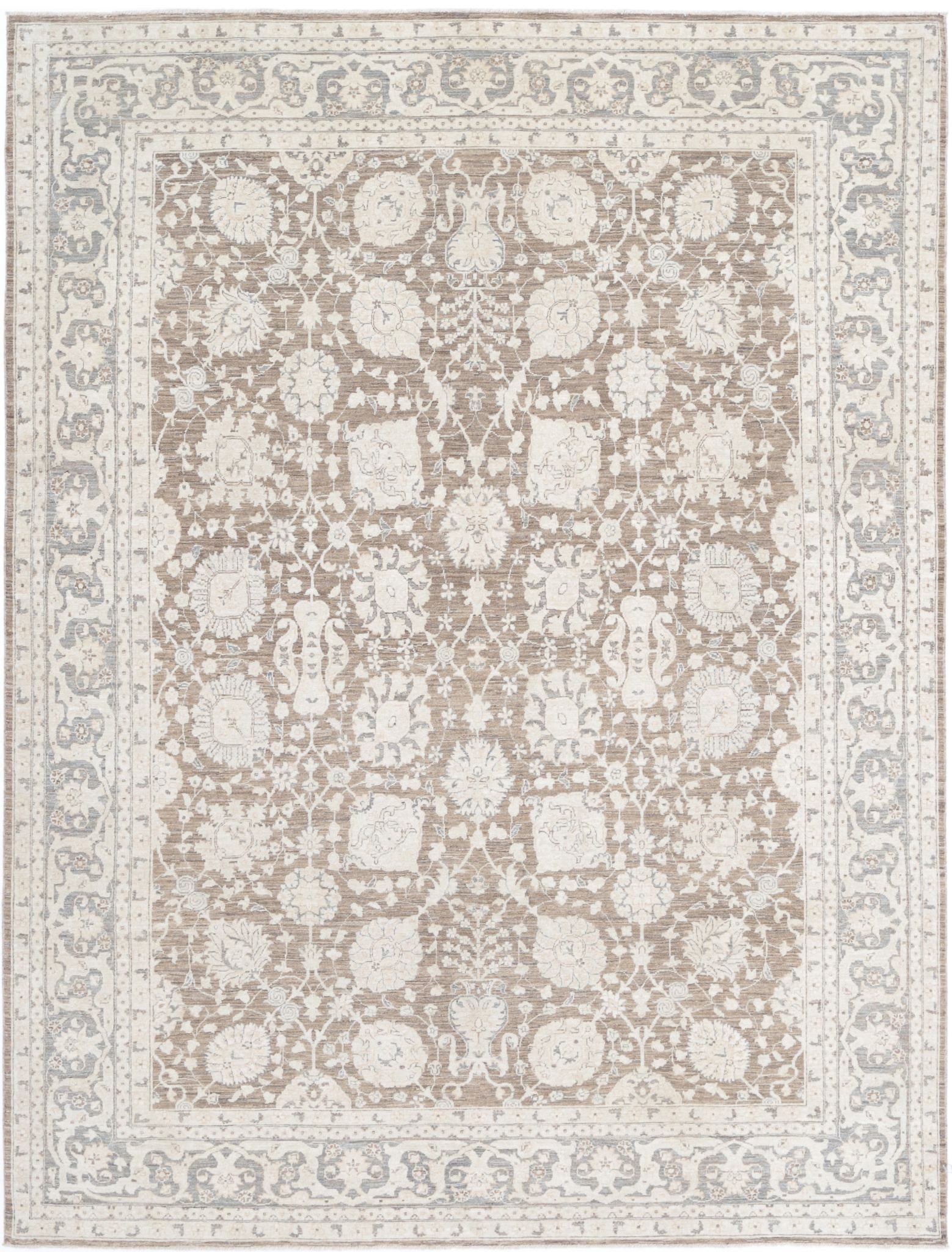 Hand Knotted Fine Ziegler Wool Rug - 7'9'' x 10'0''