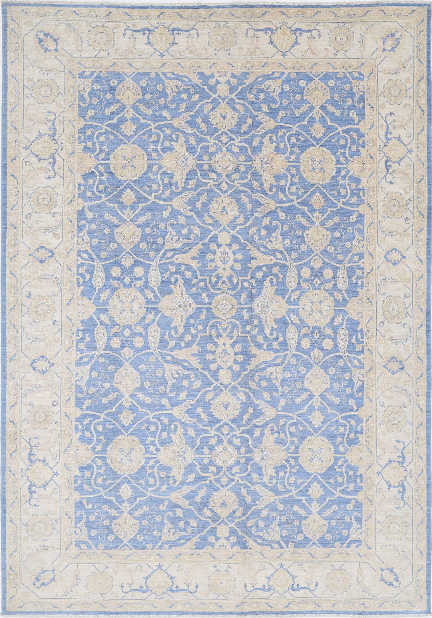Hand Knotted Fine Ziegler Wool Rug - 6'7'' x 9'6''