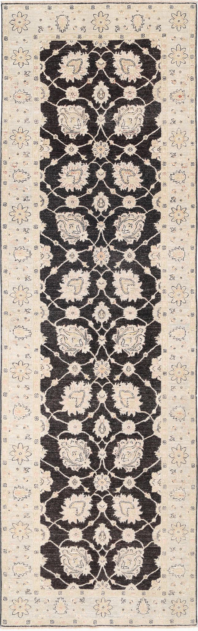 Hand Knotted Ziegler Tabriz Wool Rug - 3'10'' x 12'8''