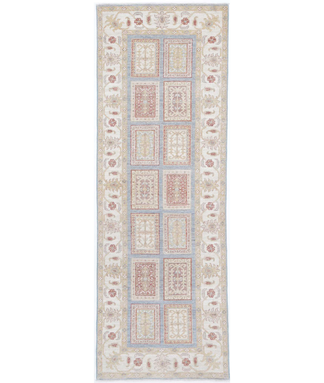 Hand Knotted Bakhtiari Wool Rug - 2'7'' x 8'3''