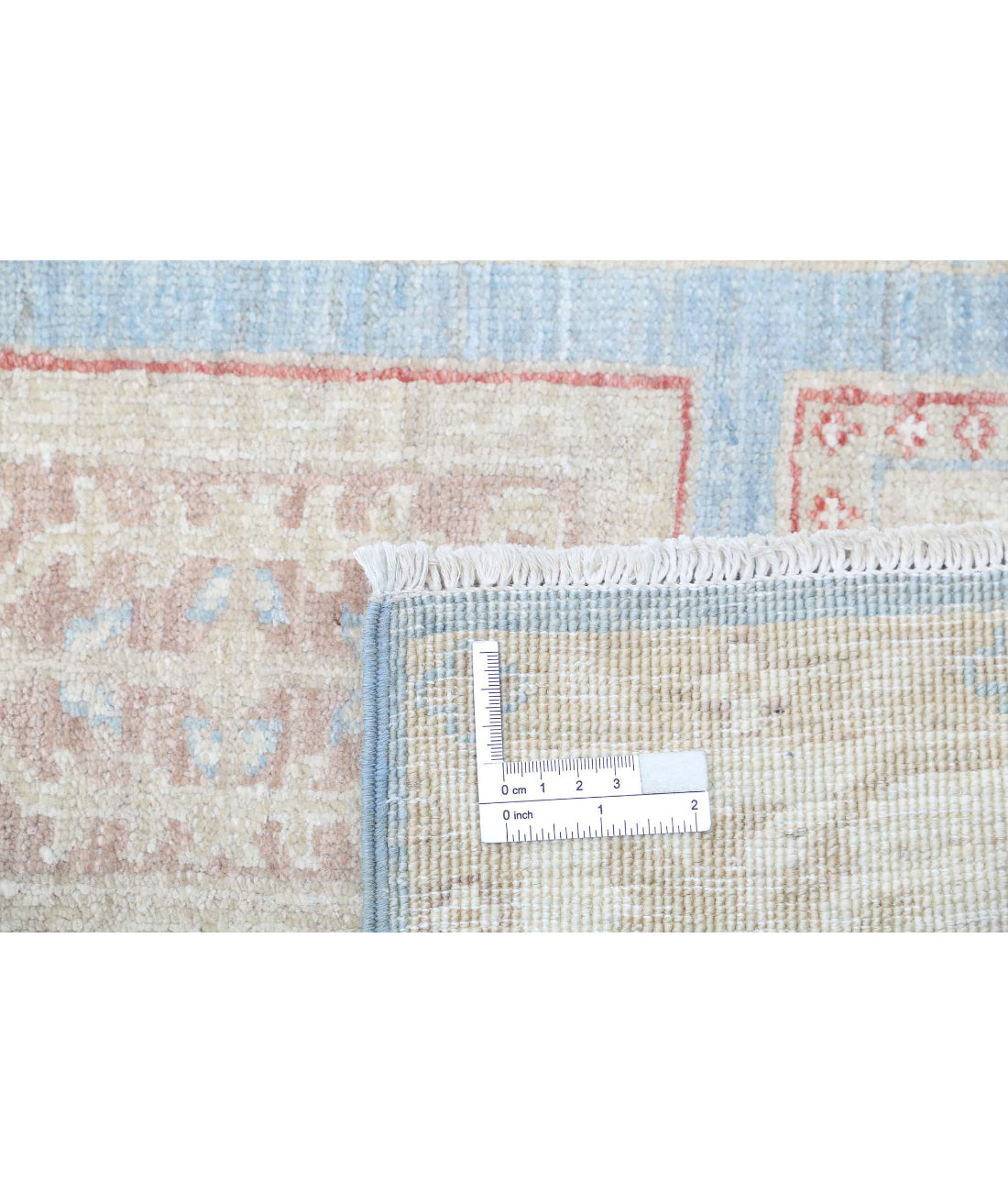 Hand Knotted Bakhtiari Wool Rug - 2'8'' x 9'6'' 2'8'' x 9'6'' (80 X 285) / Blue / Ivory