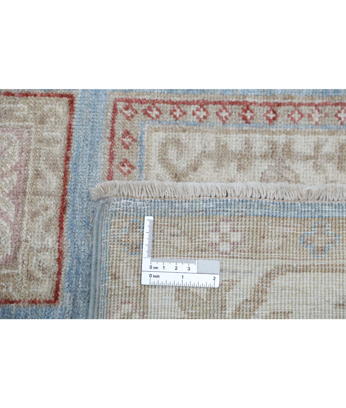 Hand Knotted Bakhtiari Wool Rug - 2'8'' x 10'2'' 2'8'' x 10'2'' (80 X 305) / Blue / Ivory