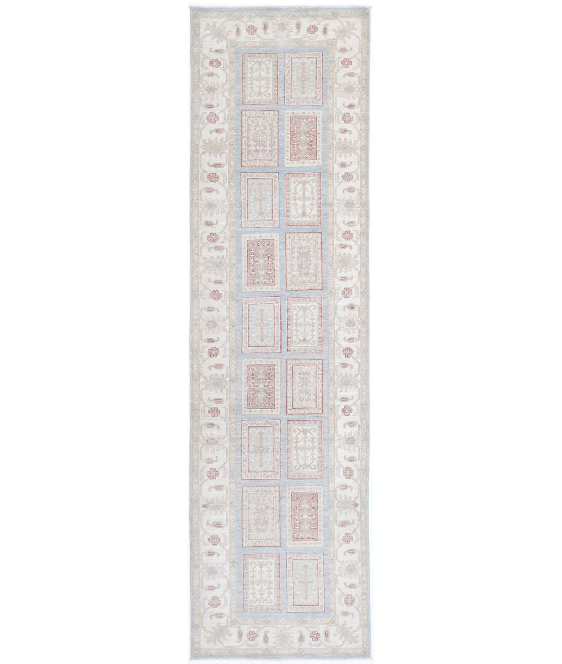 Hand Knotted Bakhtiari Wool Rug - 2'9'' x 10'3''
