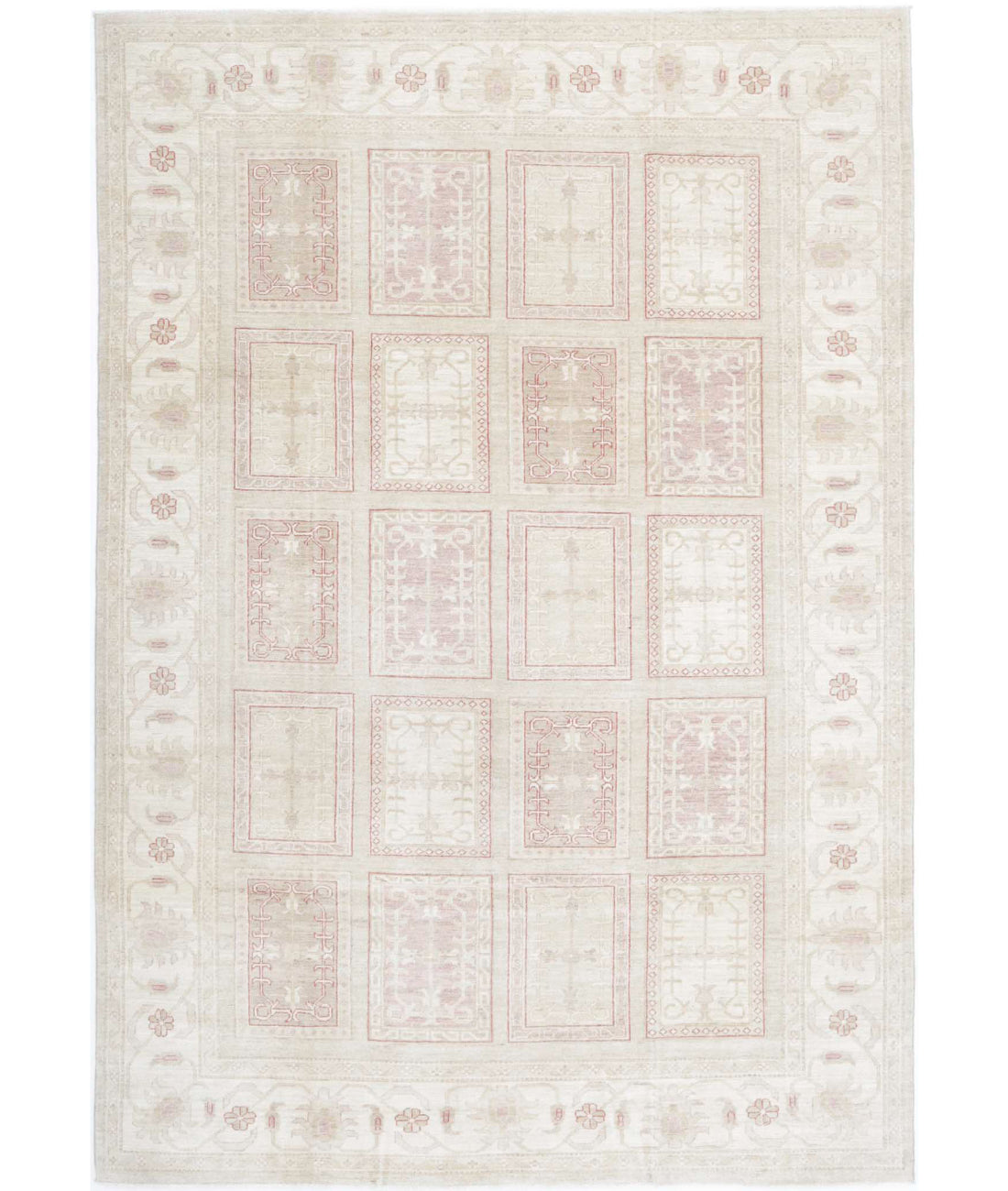 Hand Knotted Bakhtiari Wool Rug - 6&#39;4&#39;&#39; x 9&#39;3&#39;&#39; 6&#39;4&#39;&#39; x 9&#39;3&#39;&#39; (190 X 278) / Taupe / Ivory