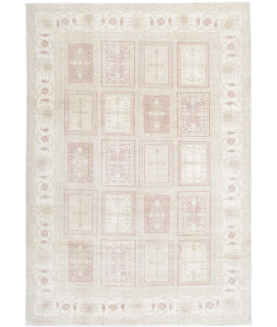 Hand Knotted Bakhtiari Wool Rug - 6'4'' x 9'3''