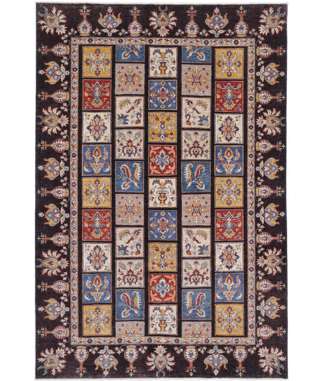 Hand Knotted Bakhtiari Wool Rug - 6'5'' x 9'8''
