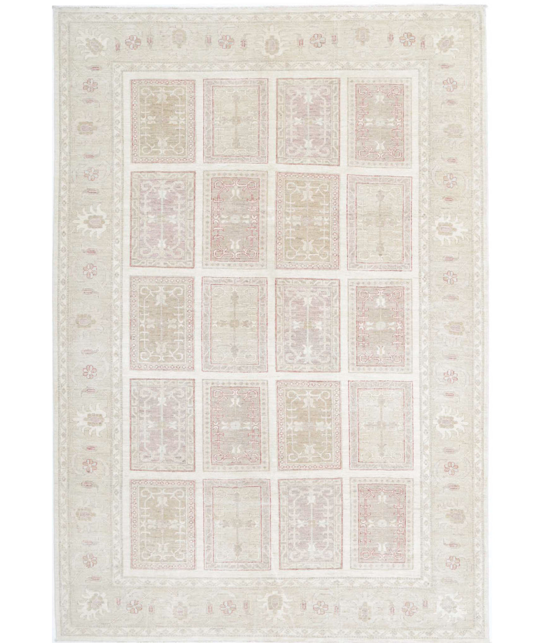 Hand Knotted Bakhtiari Wool Rug - 6&#39;7&#39;&#39; x 9&#39;8&#39;&#39; 6&#39;7&#39;&#39; x 9&#39;8&#39;&#39; (198 X 290) / Ivory / Taupe