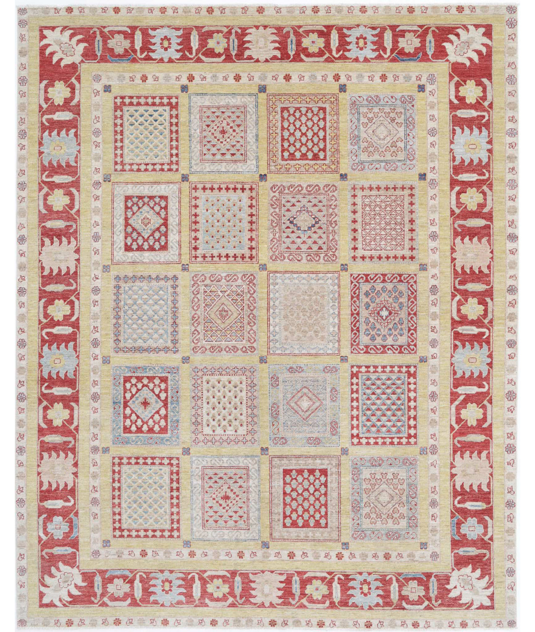 Hand Knotted Bakhtiari Wool Rug - 8&#39;2&#39;&#39; x 10&#39;0&#39;&#39; 8&#39;2&#39;&#39; x 10&#39;0&#39;&#39; (245 X 300) / Gold / Red