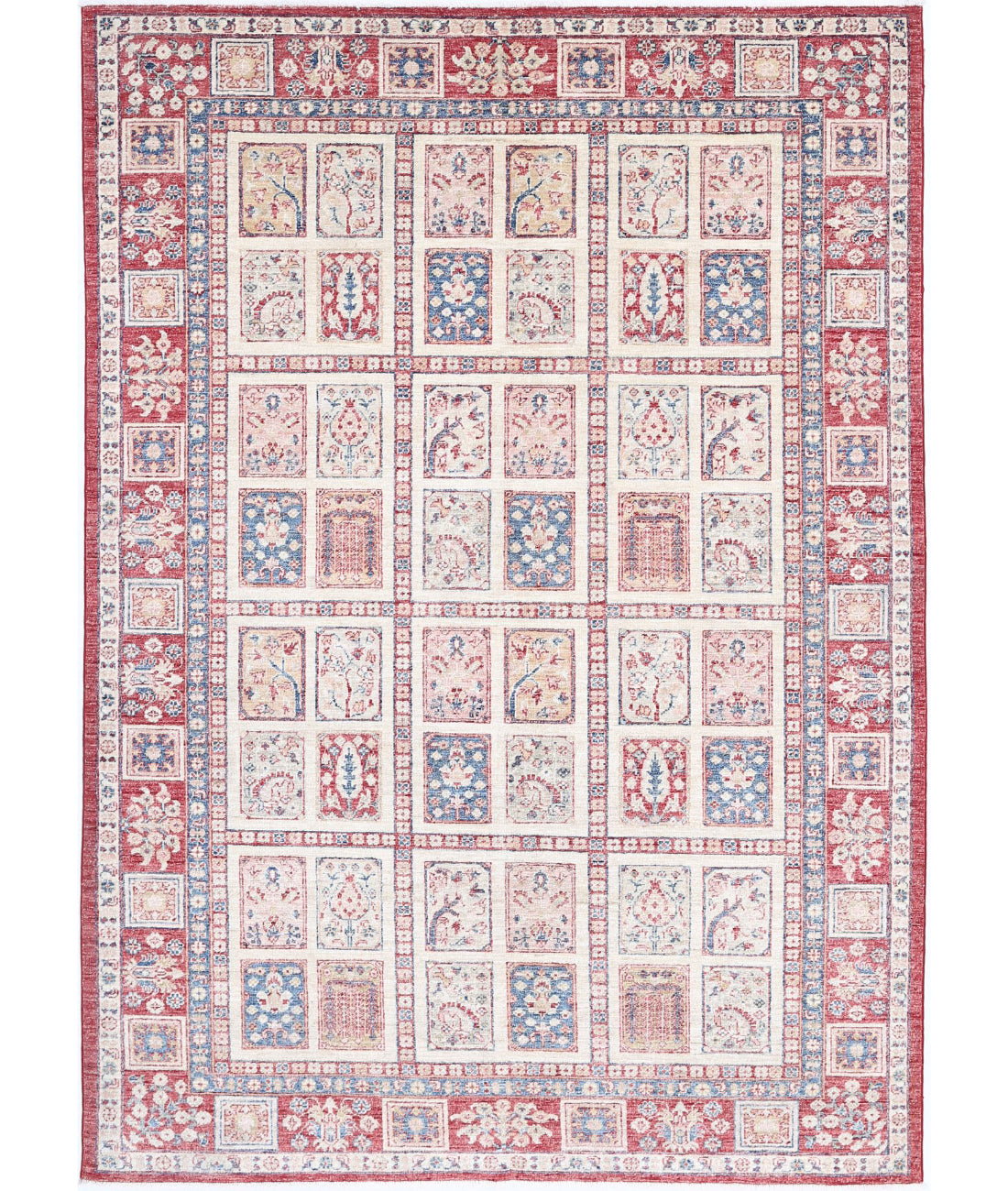 Hand Knotted Bakhtiari Wool Rug - 5&#39;6&#39;&#39; x 7&#39;10&#39;&#39; 5&#39;6&#39;&#39; x 7&#39;10&#39;&#39; (165 X 235) / Multi / Red