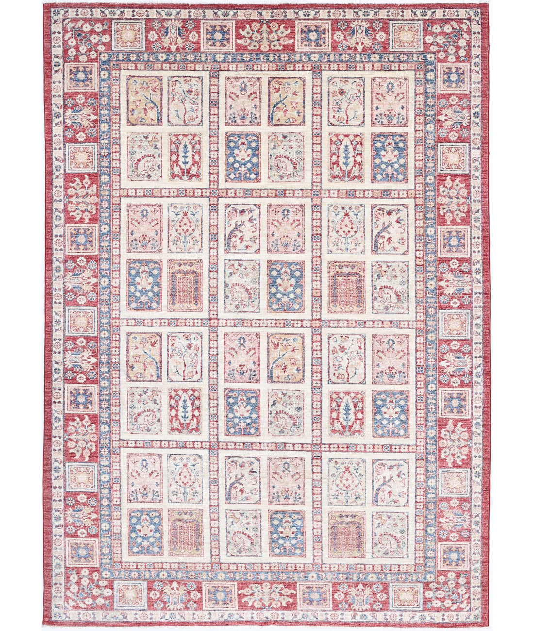 Hand Knotted Bakhtiari Wool Rug - 5'6'' x 7'10''