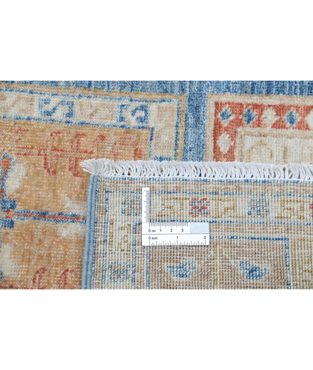 Hand Knotted Bakhtiari Wool Rug - 5'4'' x 7'9'' 5'4'' x 7'9'' (160 X 233) / Blue / Ivory