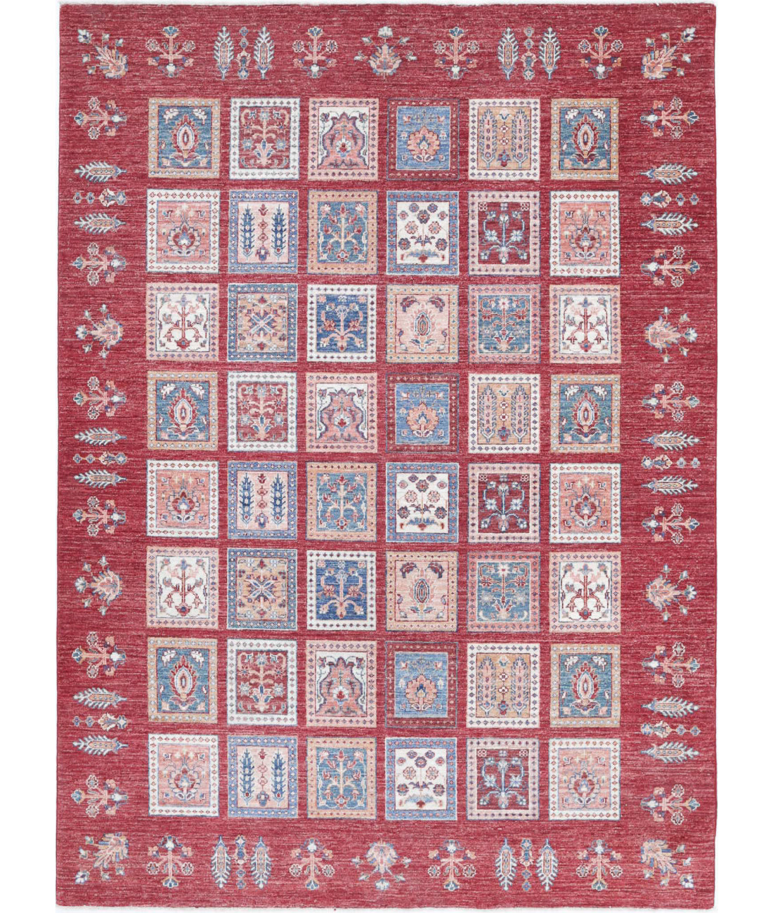 Hand Knotted Bakhtiari Wool Rug - 5'6'' x 7'6''