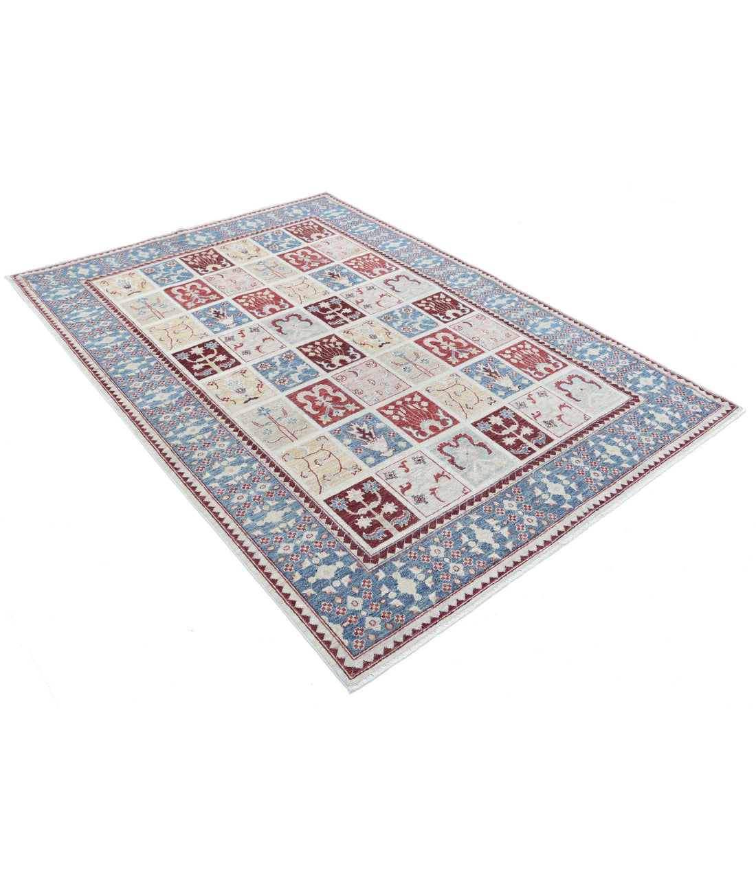 Hand Knotted Bakhtiari Wool Rug - 5'6'' x 7'7'' 5'6'' x 7'7'' (165 X 228) / Multi / Grey
